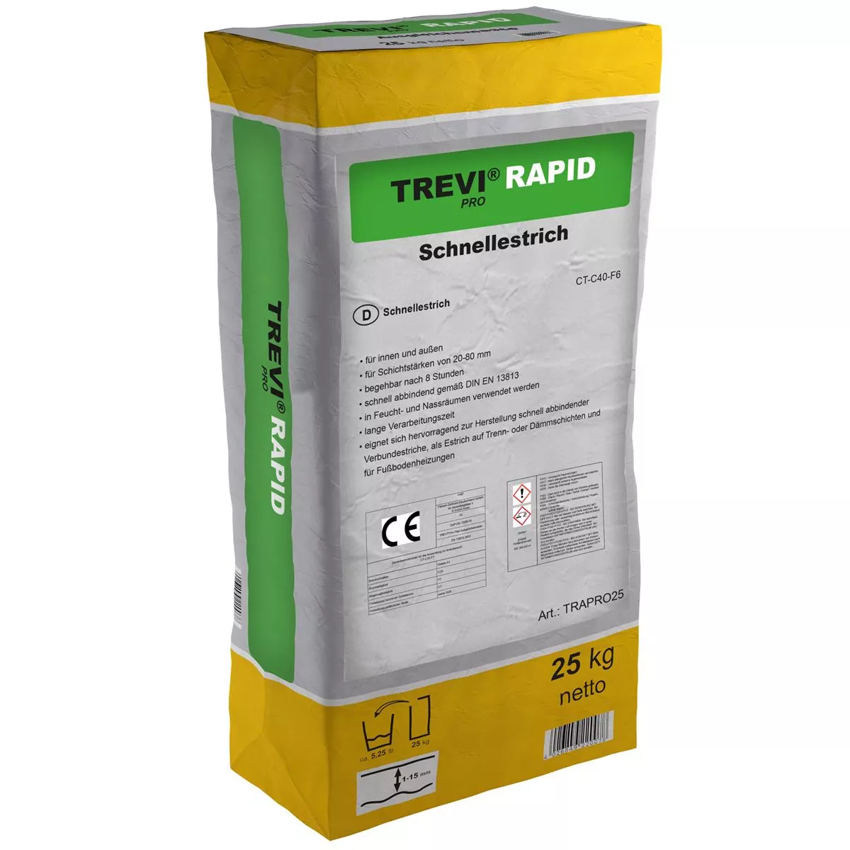 Trevi Pro Rapid gyorsan kötő cementesztrich (25KG)