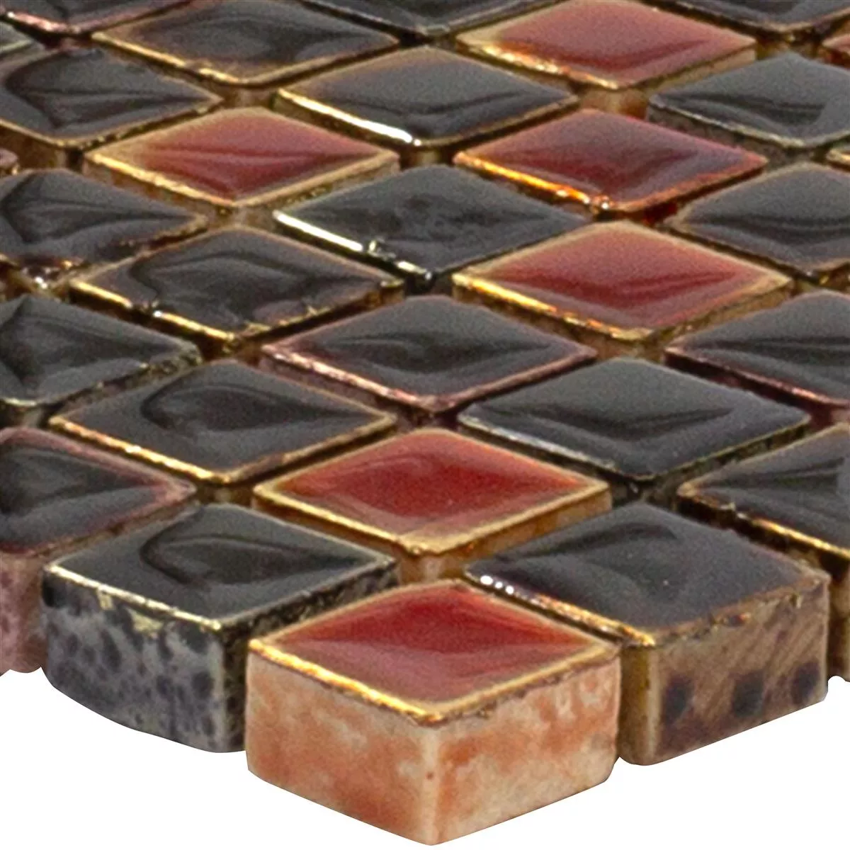Természetes Kő Mozaik Csempe Firestone Piros Mix