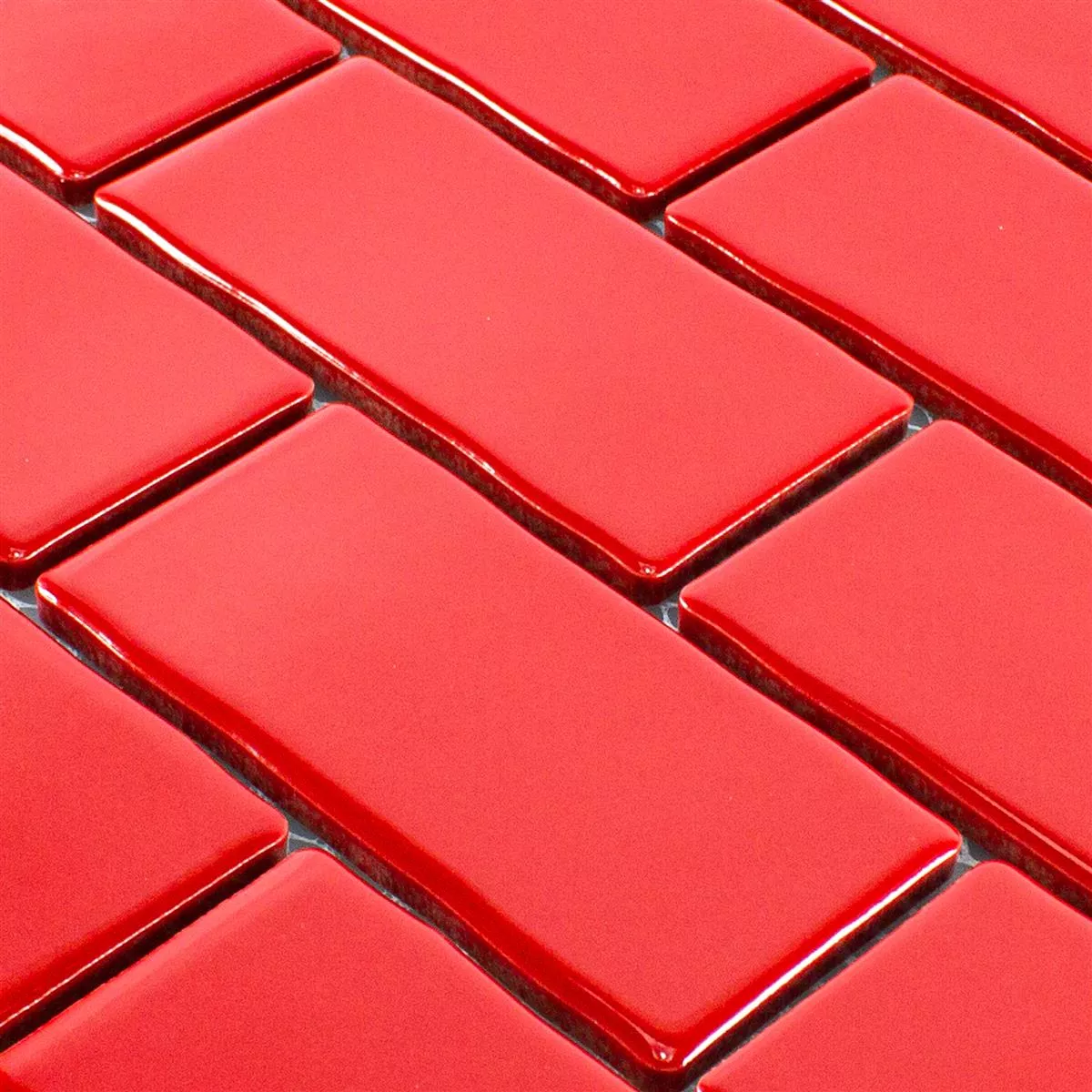 Fazekasság Mozaik Csempe Florenz Kézzel Készített Piros