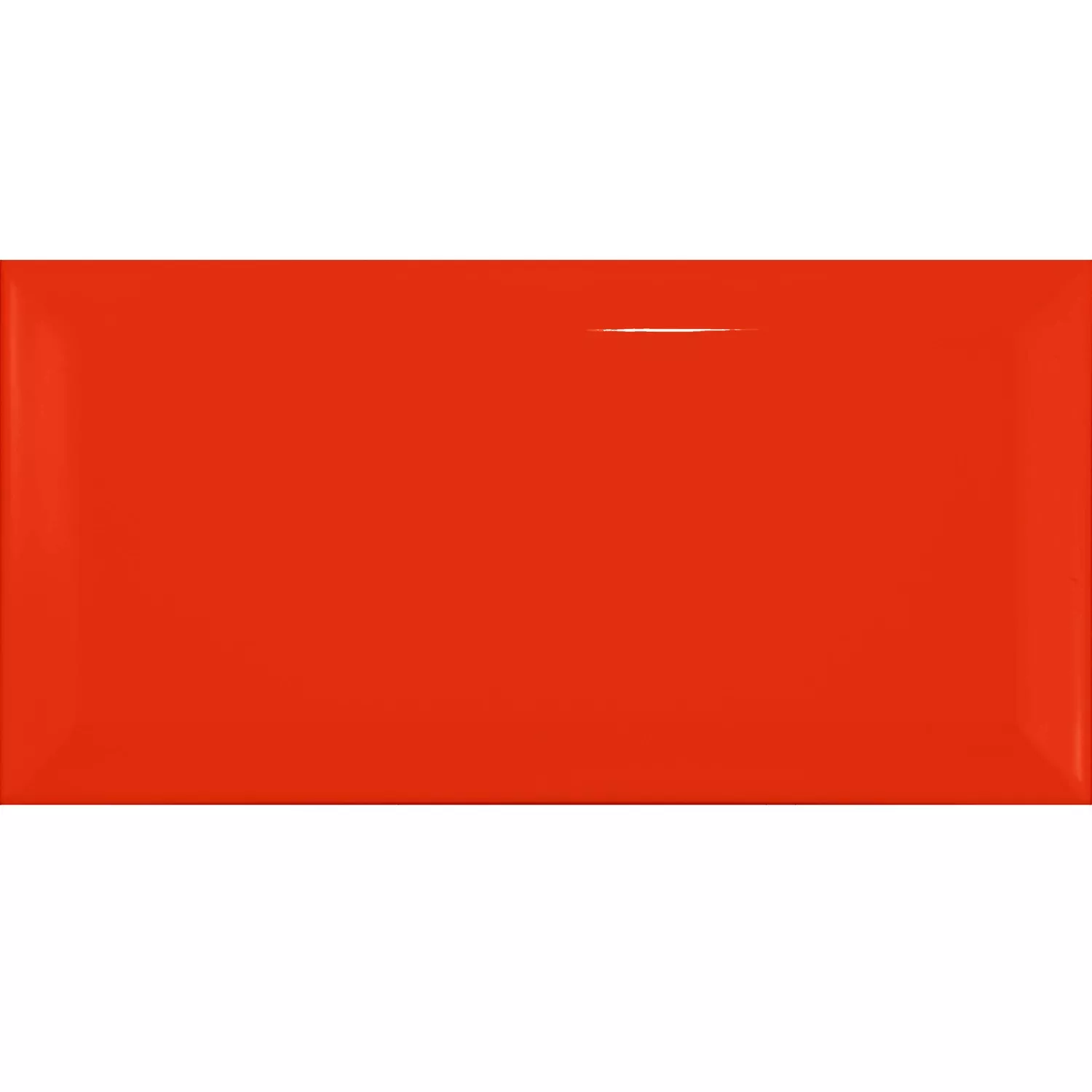 Metró csempe Piros Csillogó 7,5x15 cm Fazetta Pitcox Rojo