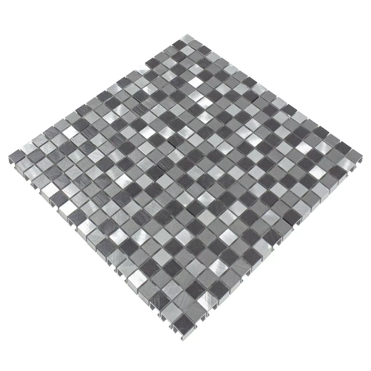 Alumínium Fém Mozaik Csempe Montezuma Szürke Ezüst Mix