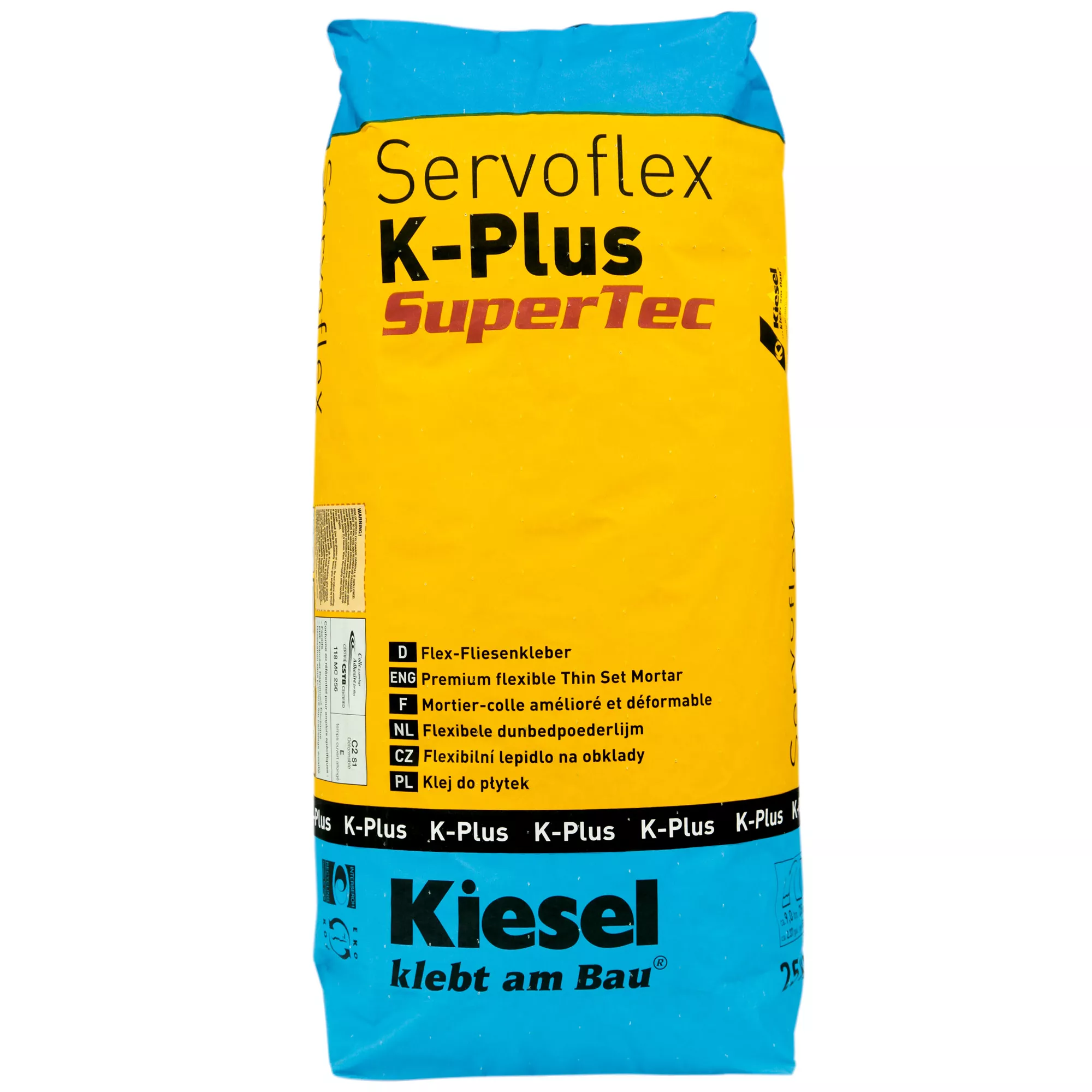 Kiesel csemperagasztó Servoflex K-Plus - kerámia csempék és lapok, finom kőagyag csempehabarcs (20 kg) Kiesel csemperagasztó Servoflex K-Plus - kerámia csempék és lapok, finom kőagyag csempehabarcs (20 kg)