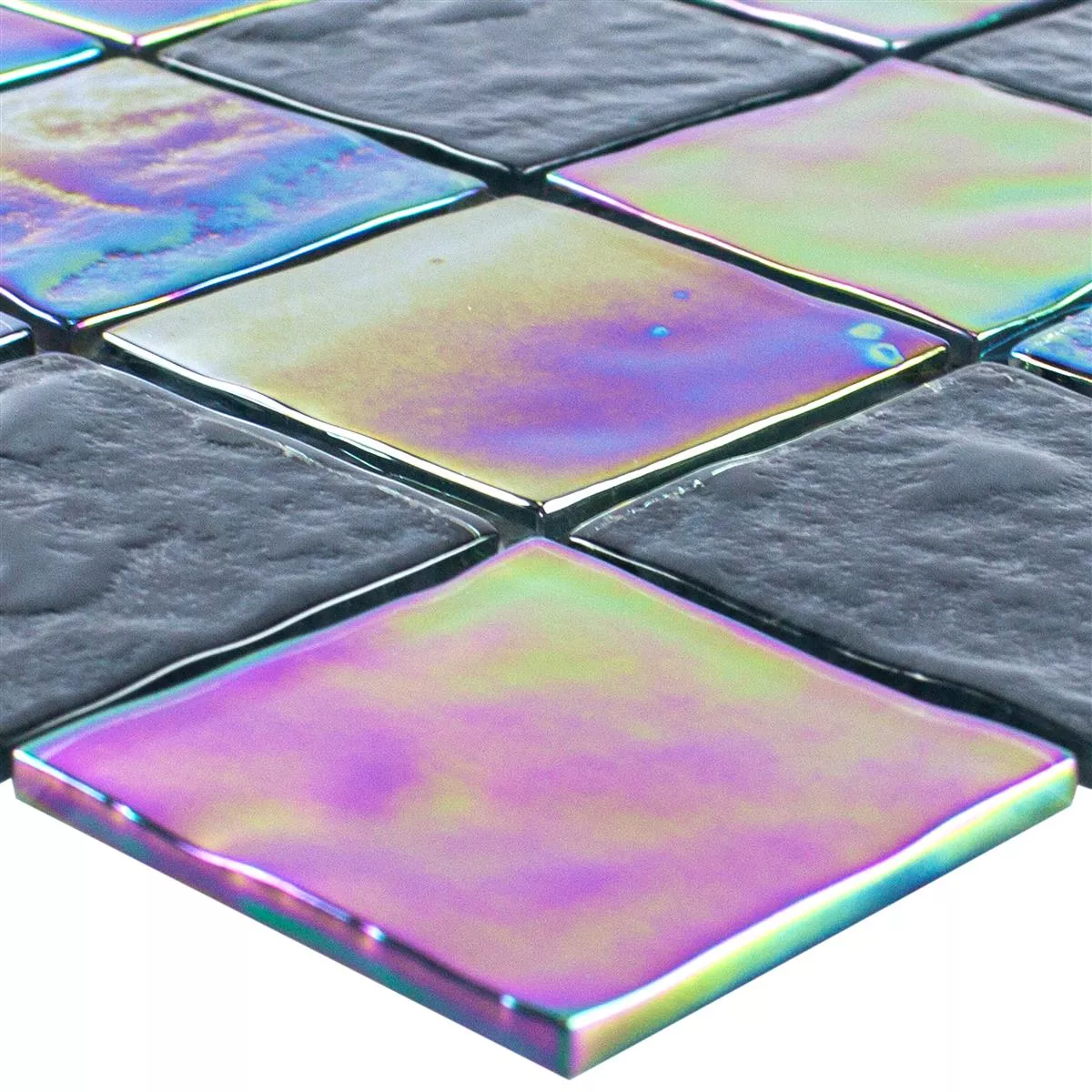 Üvegmozaik Csempék Gyöngyház Hatású Darwin Fekete
