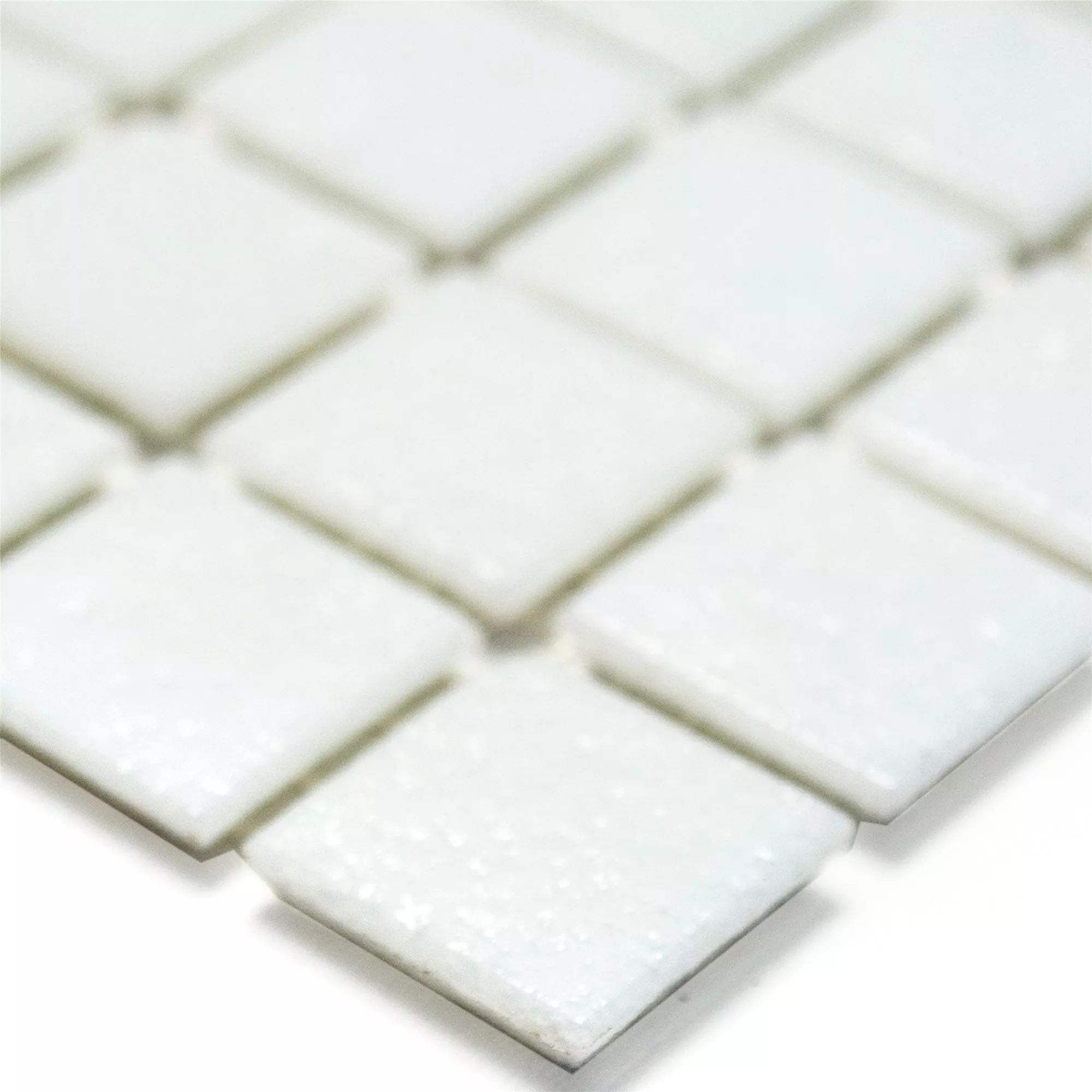 Üvegmozaik Csempék Fehér Uni 20x20x4mm Üvegmozaik Csempék Fehér Uni 20x20x4mm
