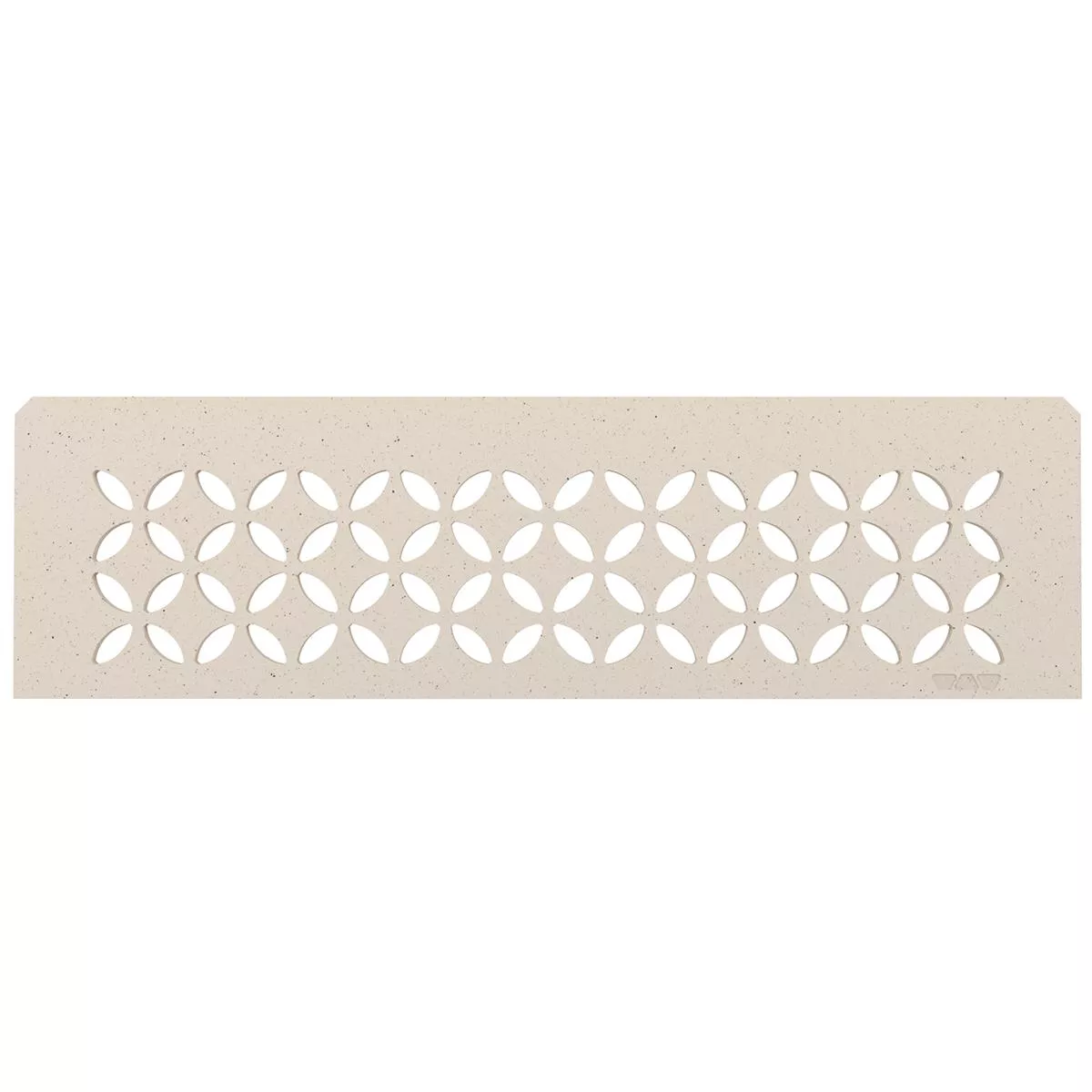Schlüter téglalap alakú fali polc 30x8,7 cm virágmintás elefántcsont