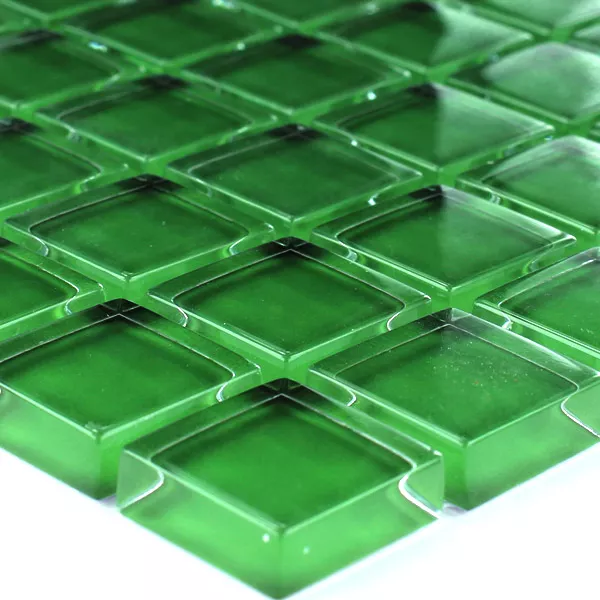 Üvegmozaik 23x23x8mm Zöld Uni
