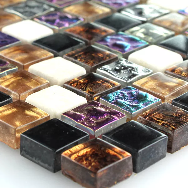 Mozaik Csempe Üveg Természetes Kő Festus Sokszínű Mix