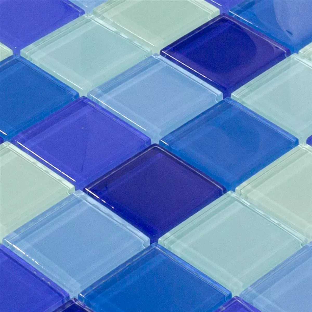 Üvegmozaik Csempék Glasgow Kék Mix