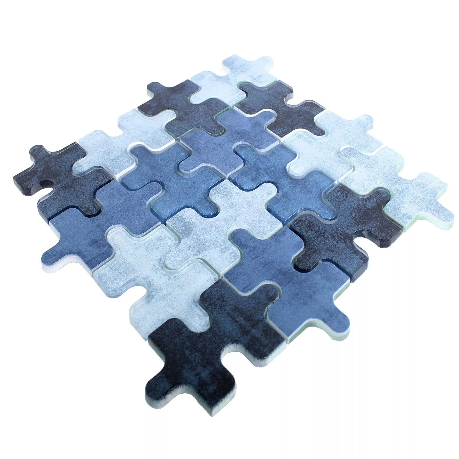 Minta tól től Üvegmozaik Csempék Puzzle Kék