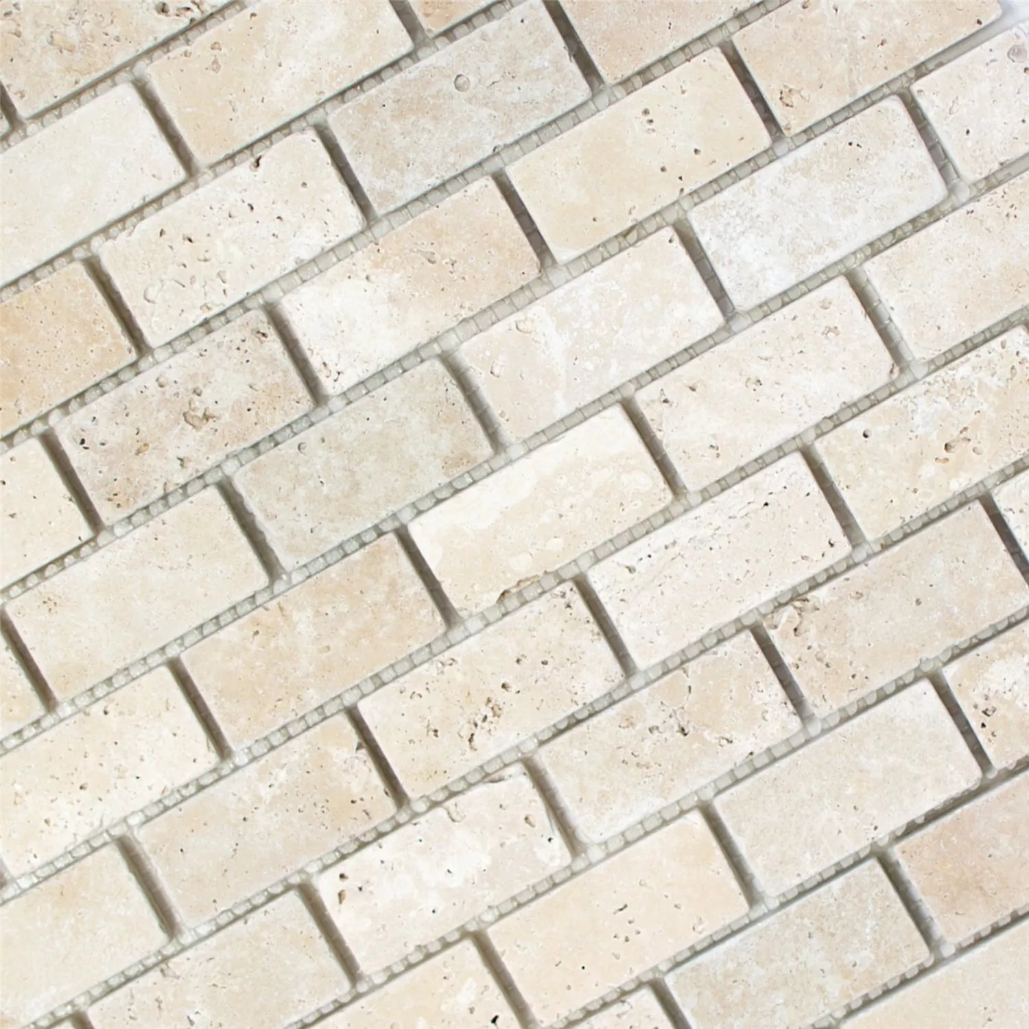 Mozaik Csempe Travertin Barga Bézs Brick