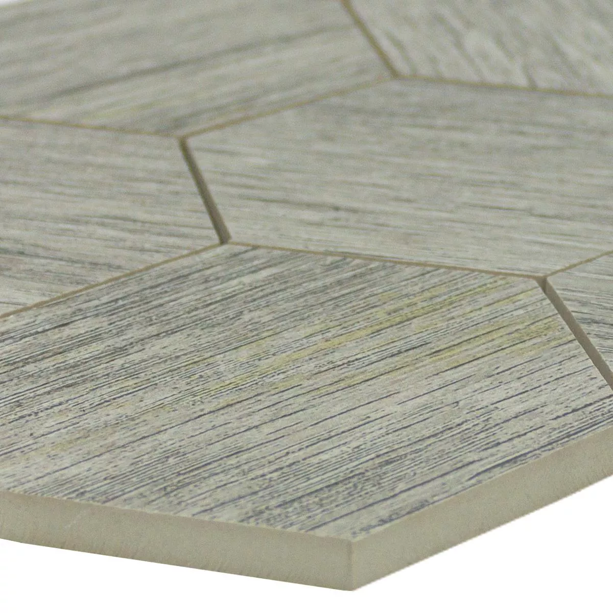 Porcelán Kőedény Mozaik Csempe Hatszög Straubing Szürke Porcelán Kőedény Mozaik Csempe Hatszög Straubing Szürke