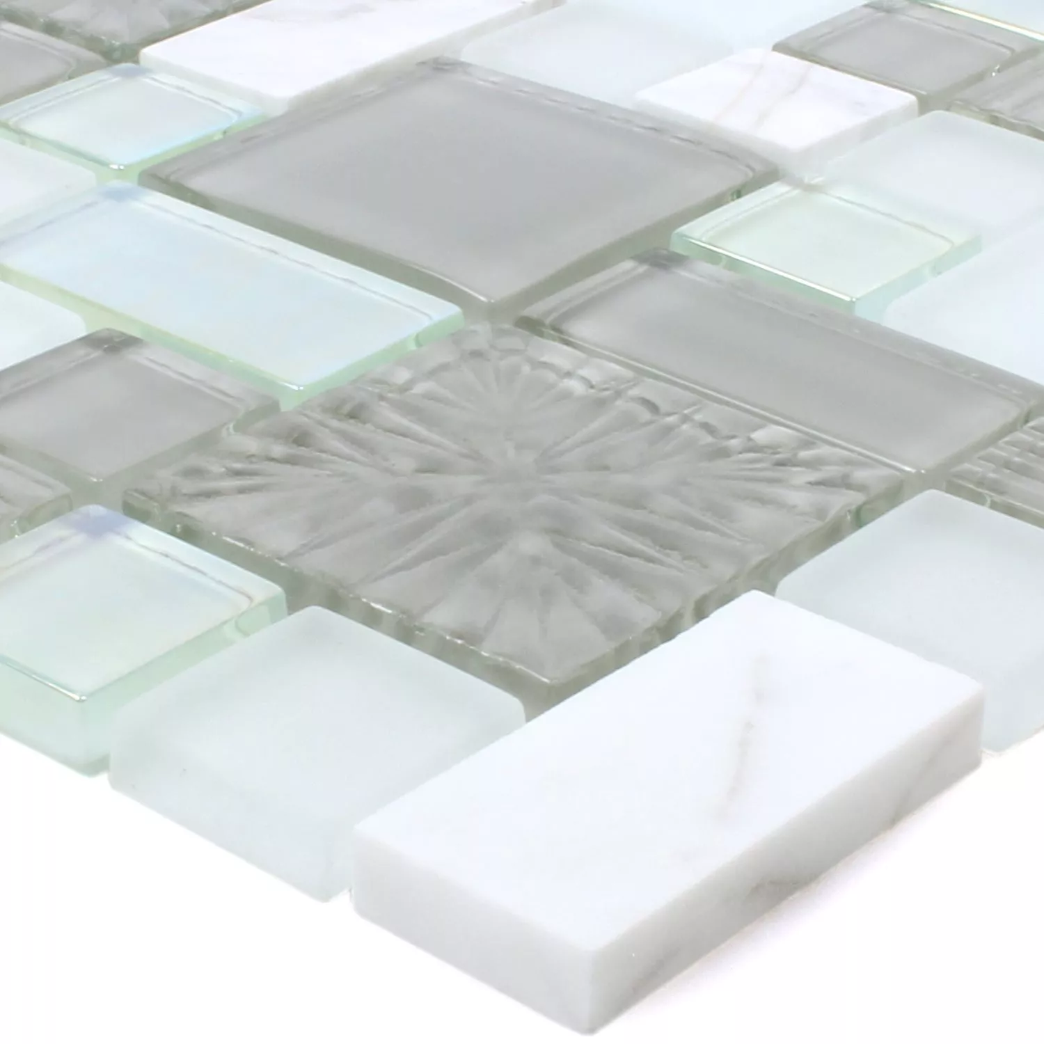 Mozaik Csempe Norderney Üveg Természetes Kő Mix