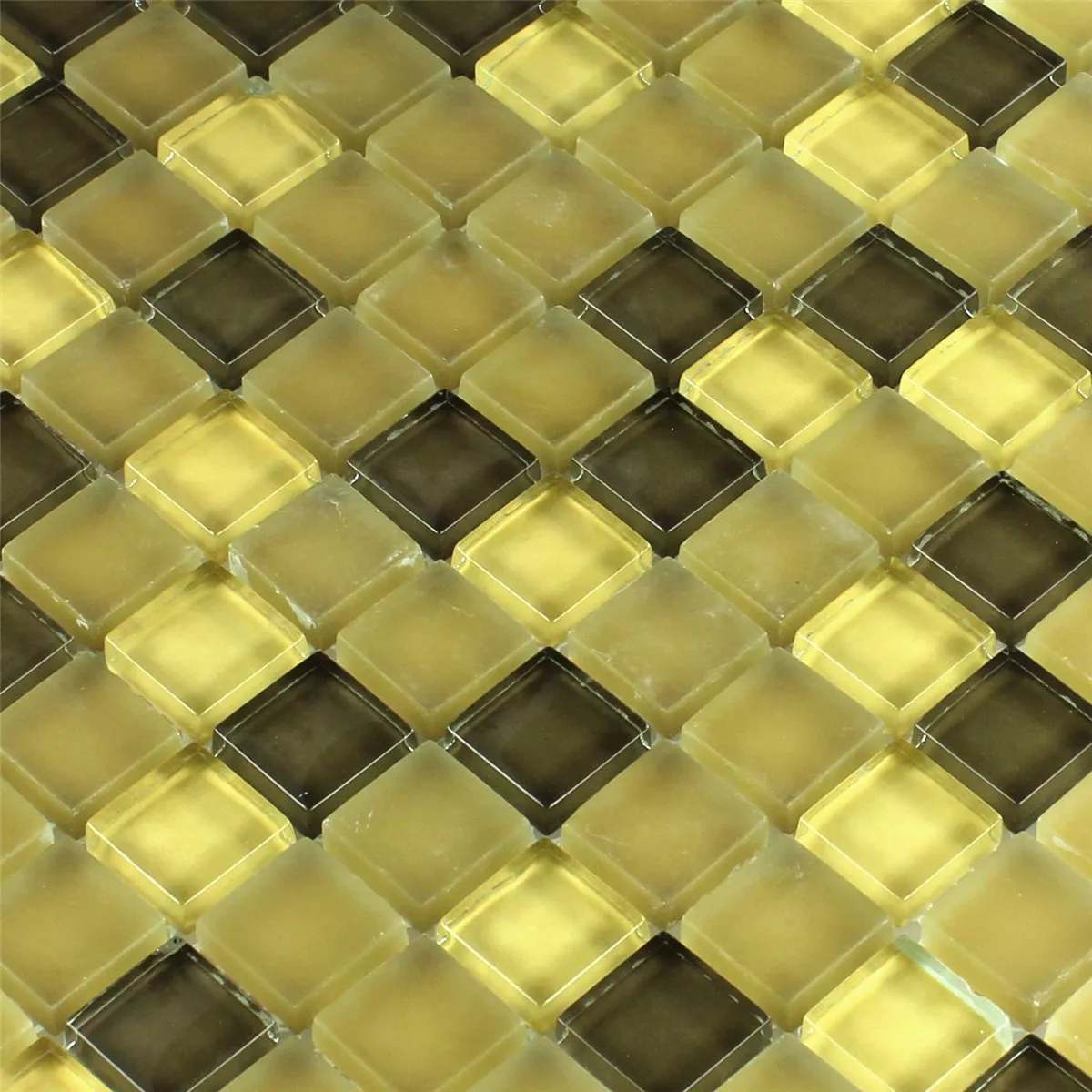 Üvegmozaik Csempék Yellow 23x23x8mm