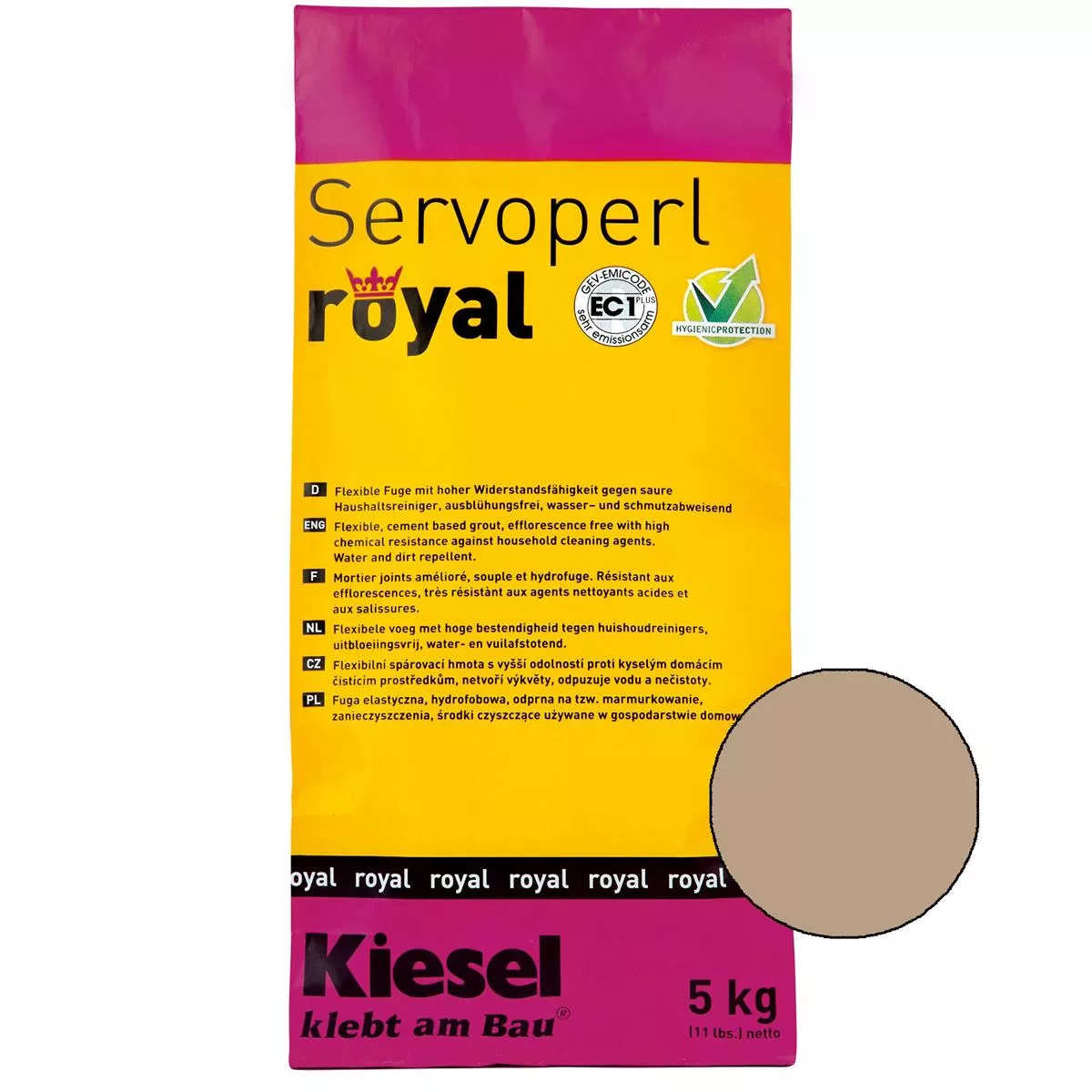 Kiesel Servoperl royal - fuga keverék - 5 kg sivatagi homok