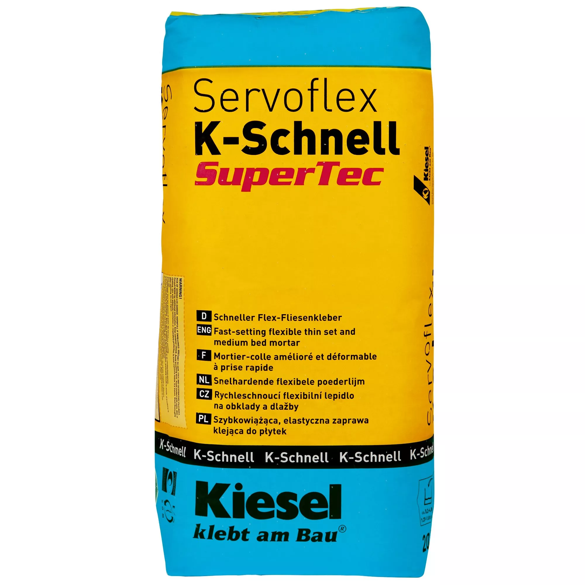 Kiesel Servoflex K-Schnell - nagy formátumú burkolatok, gyors csemperagasztó (20 kg) Kiesel Servoflex K-Schnell - nagy formátumú burkolatok, gyors csemperagasztó (20 kg)