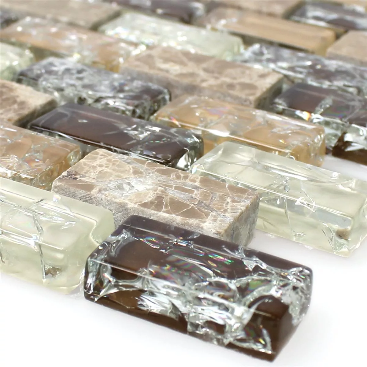 Üvegmozaik Természetes Kő Törött Üveg Bricks Emperador