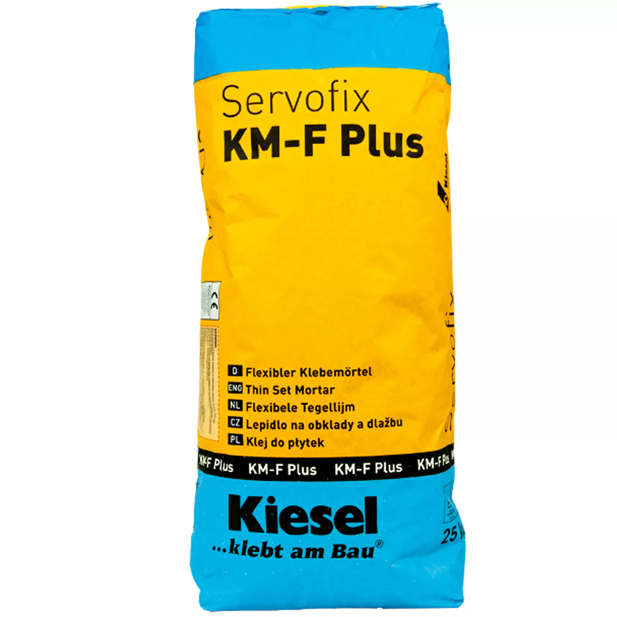 Kiesel csemperagasztó Servofix KM-F Plus - rugalmas ragasztóhabarcs 25 kg