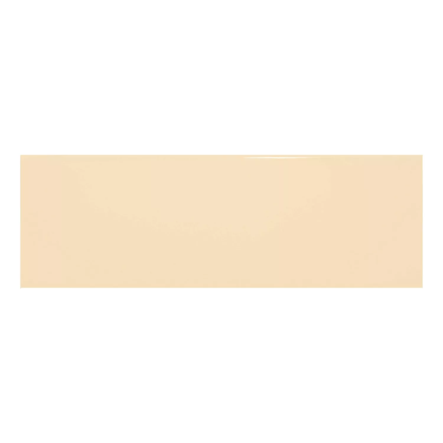 Metró csempe Bézs Csillogó 10x30 cm Fazetta Nélkül Candy Crema