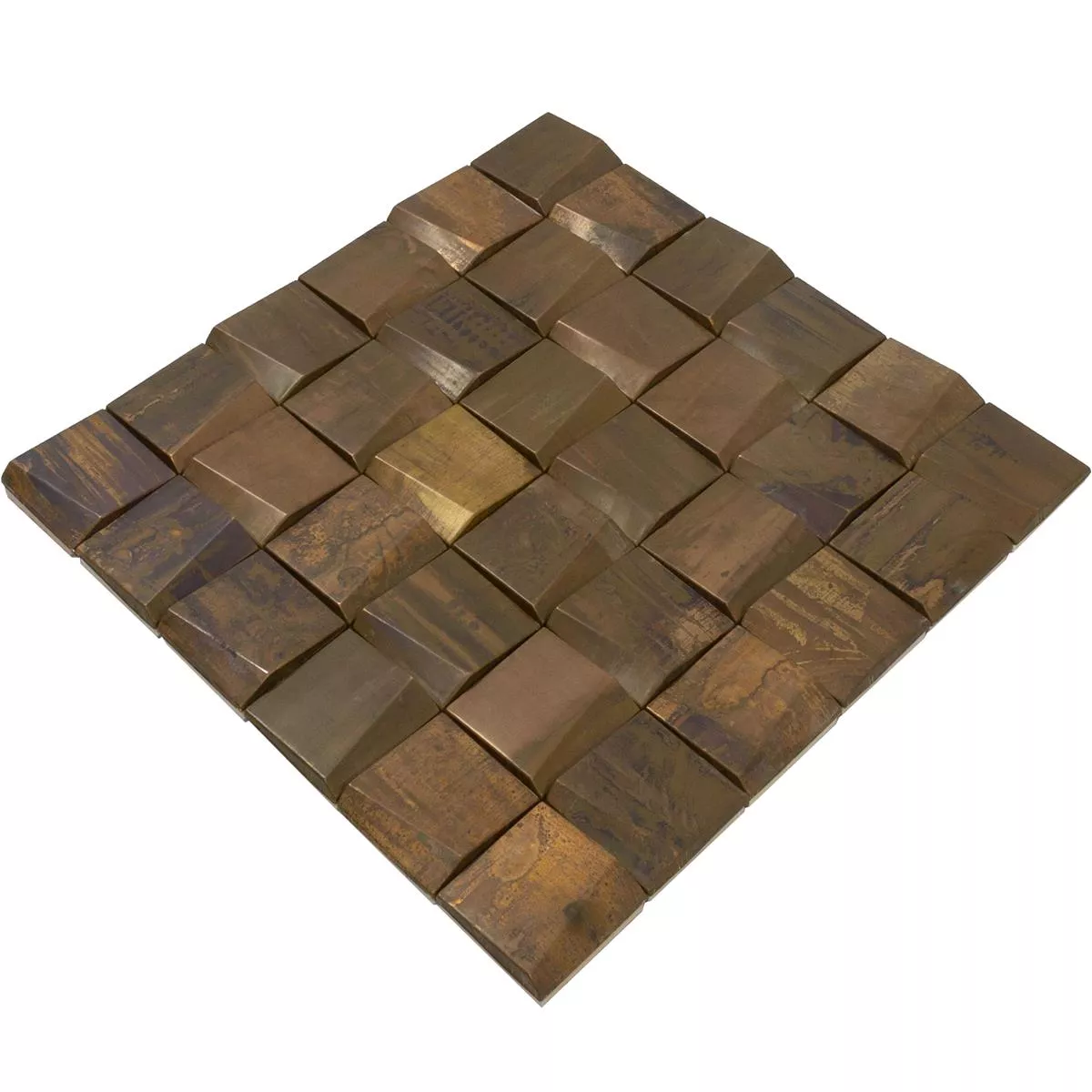 Fém Réz Mozaik Csempe Copperfield 3D 48x48mm