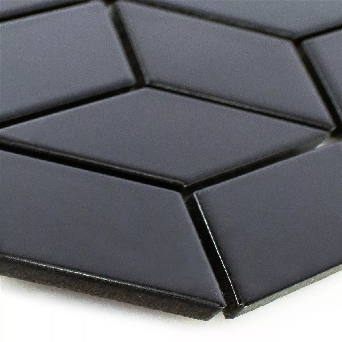Fazekasság Mozaik Csempe Cavalier 3D Dobókocka Deres Fekete