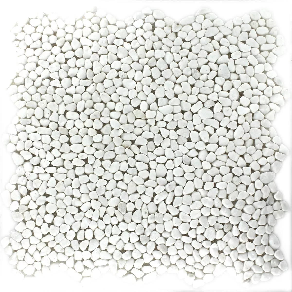 Mozaik Csempe Folyami Kavicsok Micro Fehér