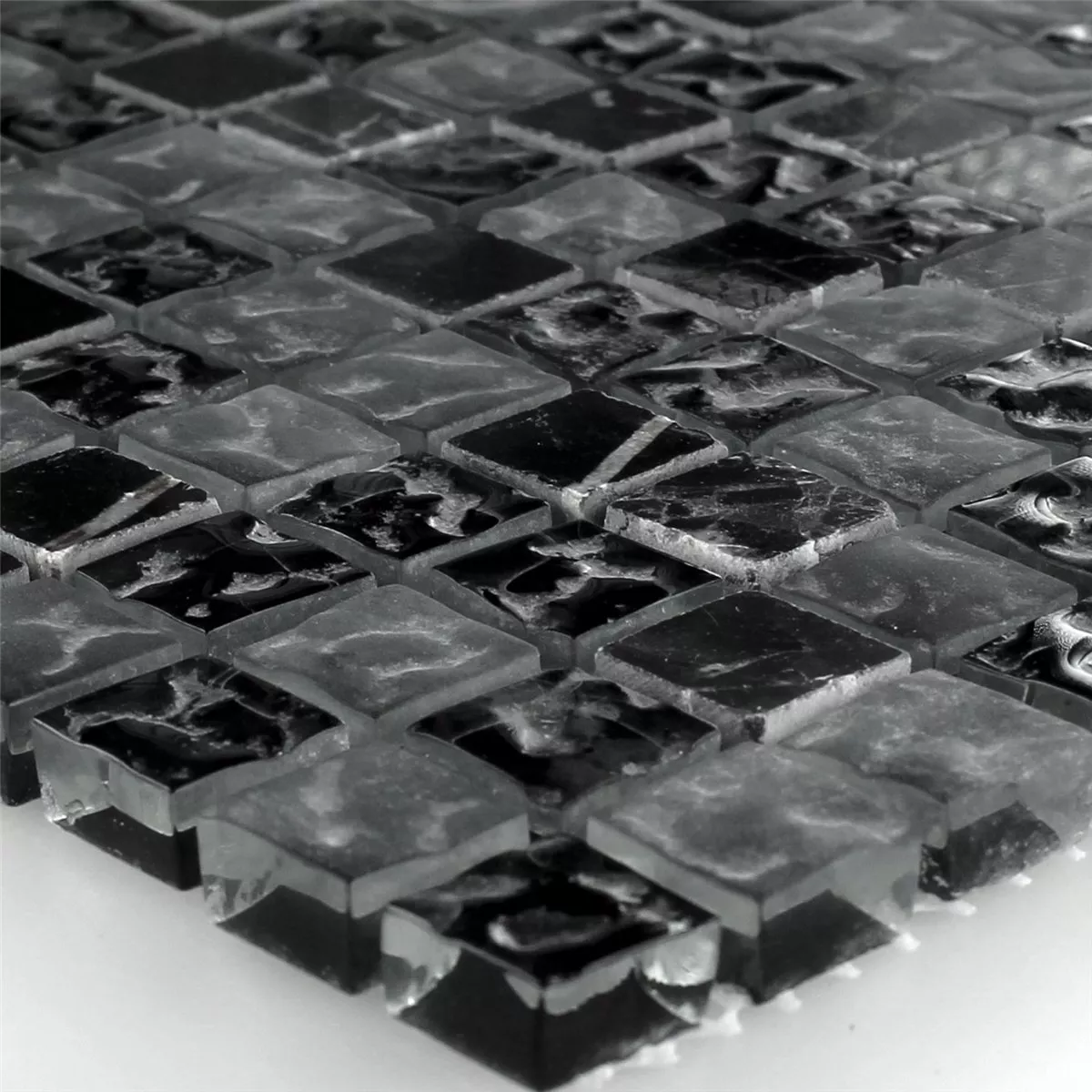 Mozaik Csempe Üveg Üveggolyó Zambia Hullámos 15x15x8mm