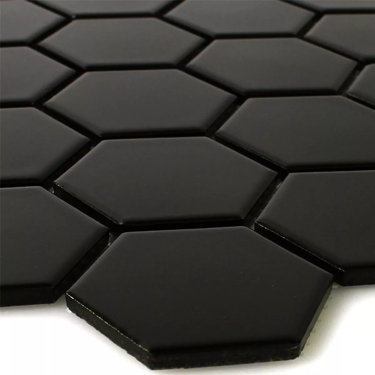 Mozaik Csempe Fazekasság Hatszög Fekete Deres H51