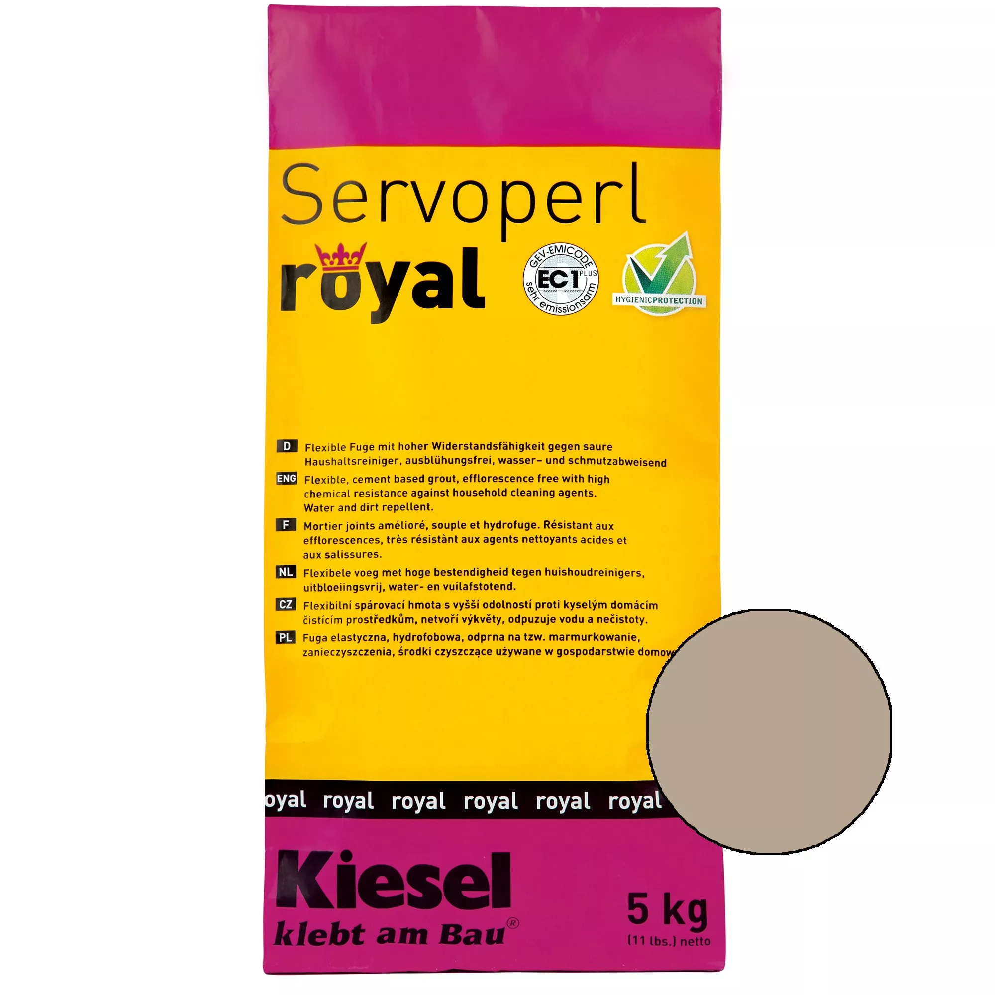 Kiesel Servoperl royal - fuga keverék -5 kg Mochacino