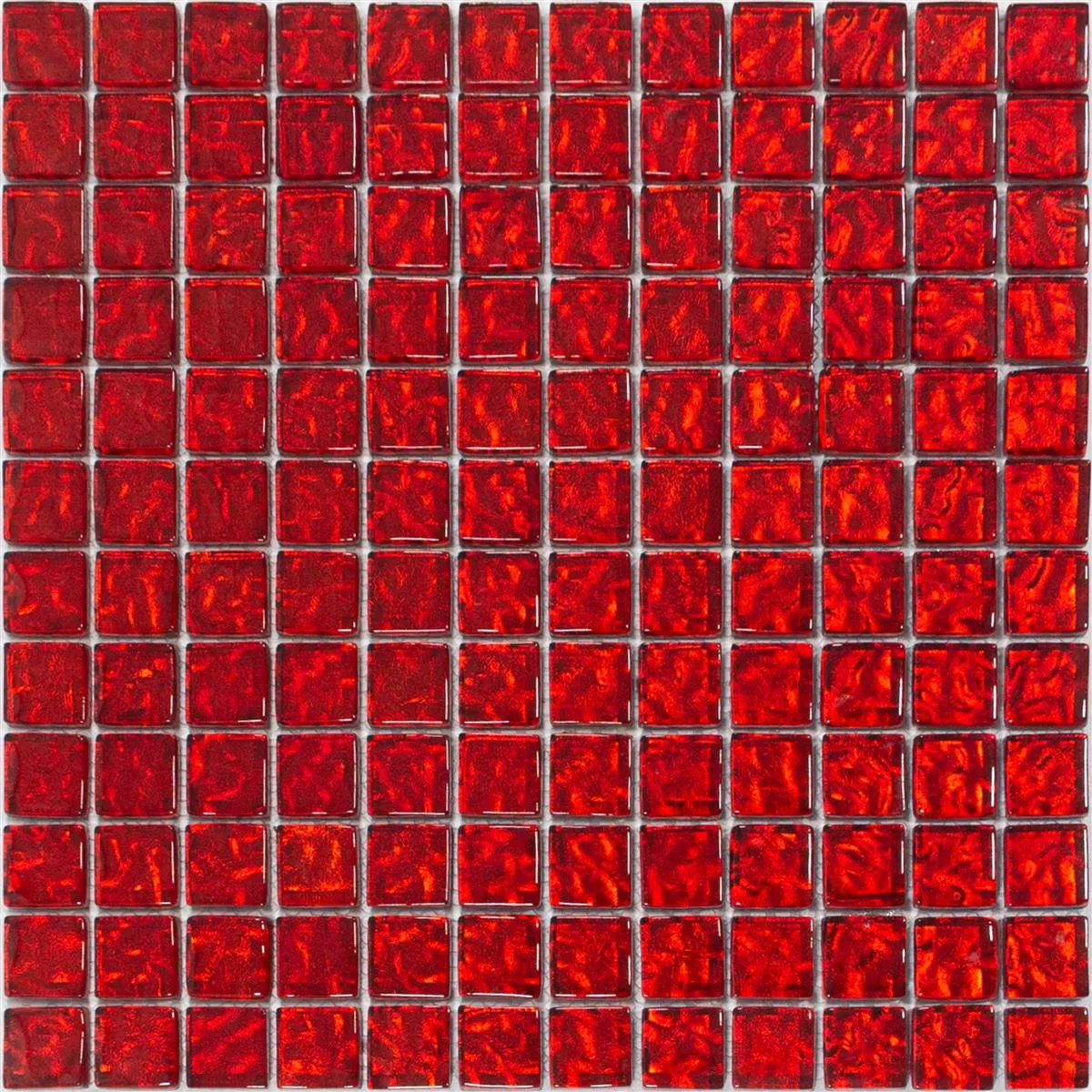 Üvegmozaik Csempék Santa Cruz Strukturált Piros