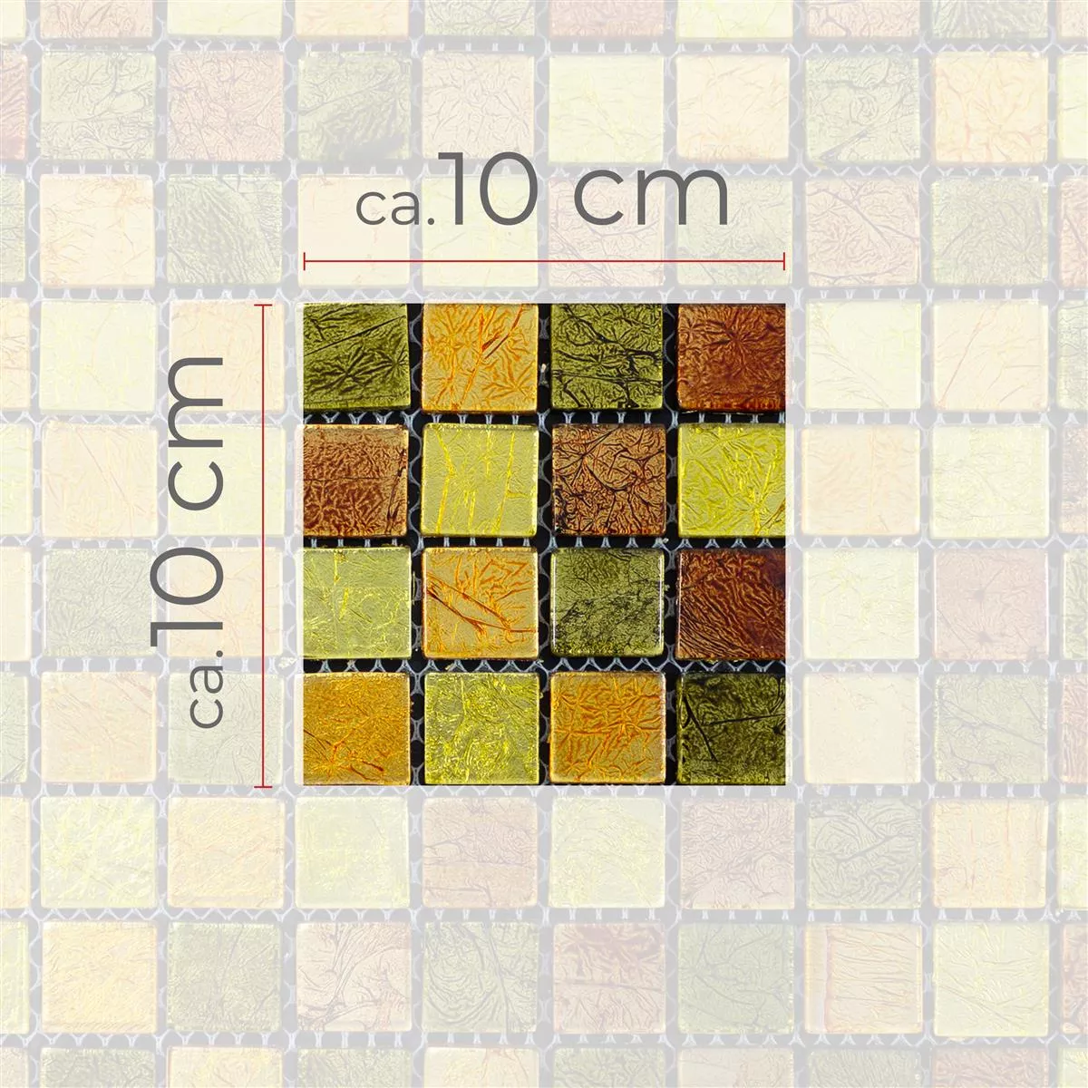 Minta Üvegmozaik Csempék Curlew Sárga Narancssárga 23 4mm