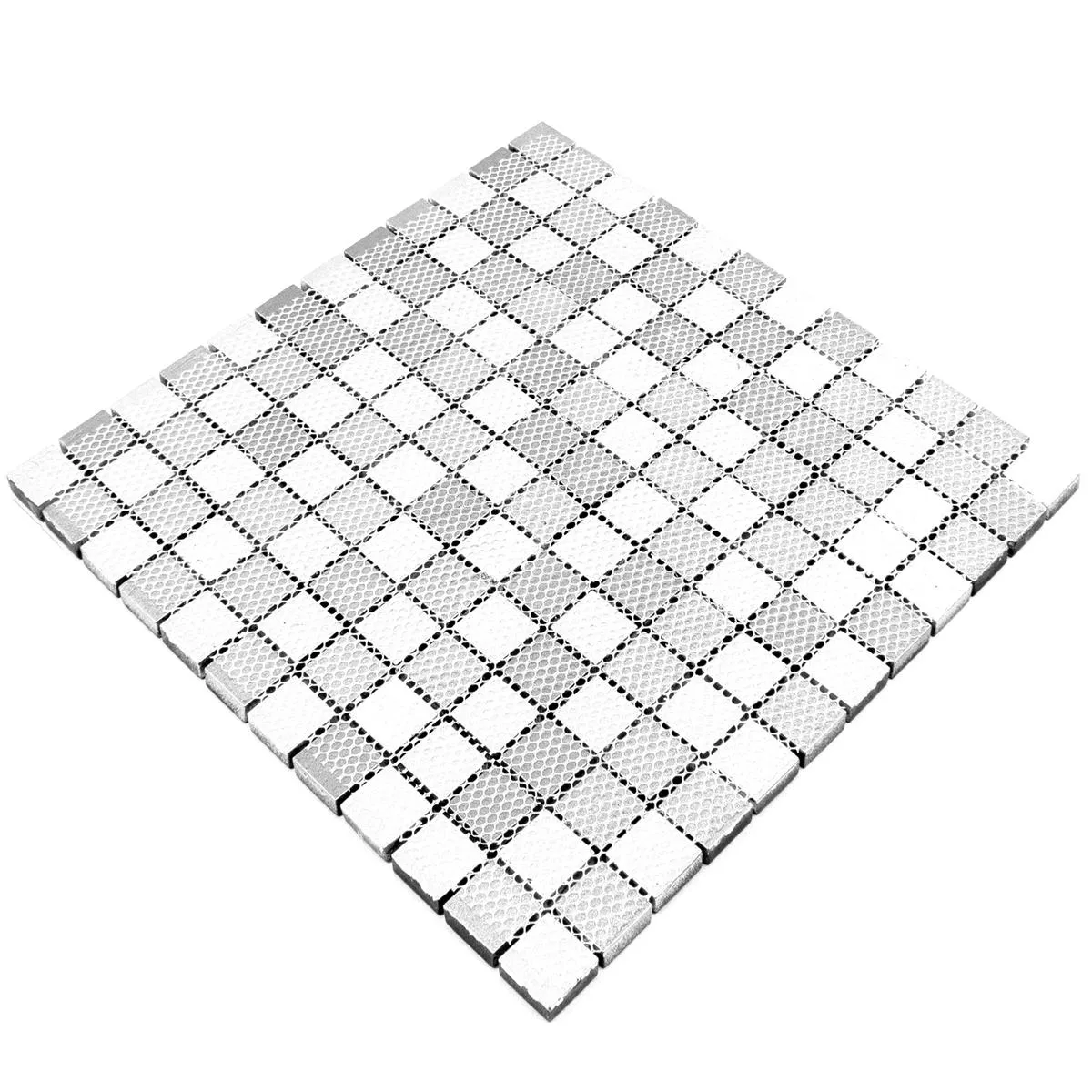 Üveggolyó Természetes Kő Mozaik Csempék Stanford Szürke Fehér
