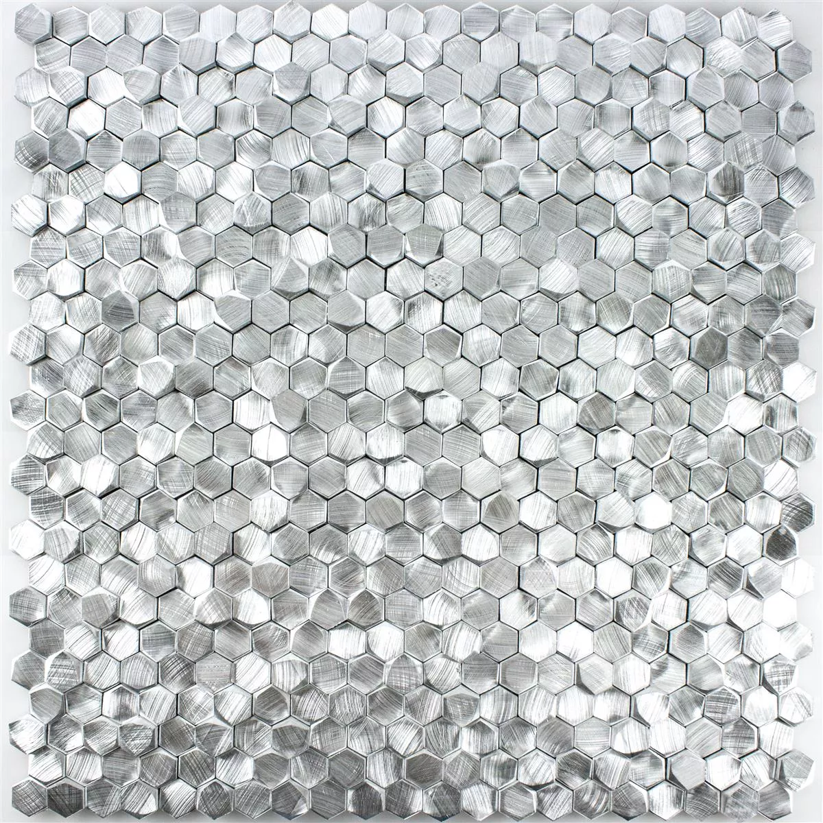 Alumínium Fém Mozaik Csempe McAllen Ezüst