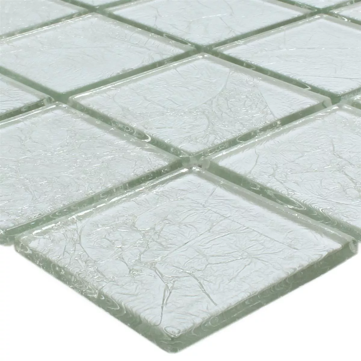 Mozaik Csempe Üveg Lucca Ezüst 48x48x4mm Mozaik Csempe Üveg Lucca Ezüst 48x48x4mm