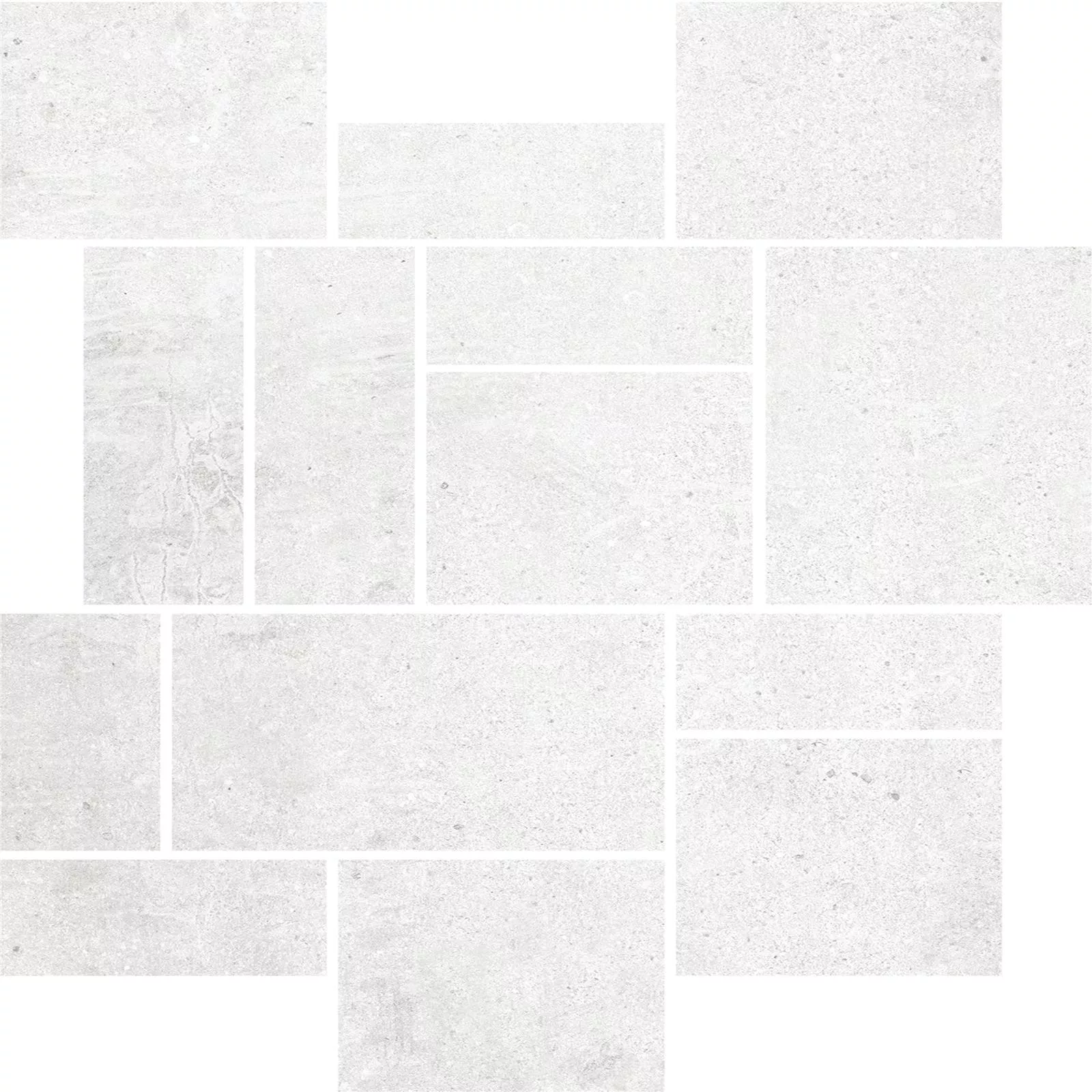 Mozaik Csempe Freeland Kő Megjelenés R10/B Fehér Összetett