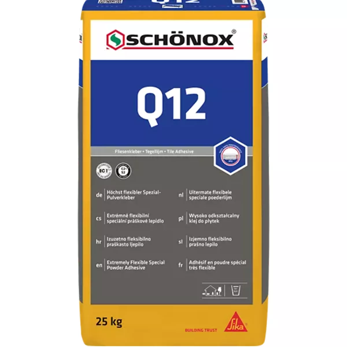 Csemperagasztó Schönox Q12 speciális por ragasztó 25 kg