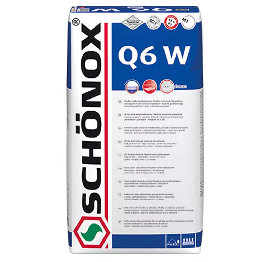 Csemperagasztó Schönox Q6 W (falra és padlóra) univerzális ragasztó (25 kg) (fehér)