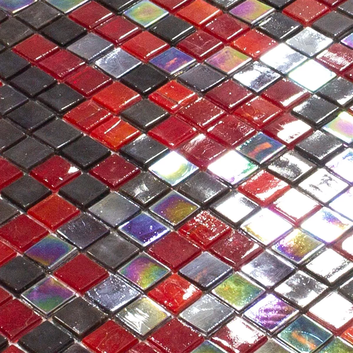 Üvegmozaik Csempék Salsa Piros Fekete