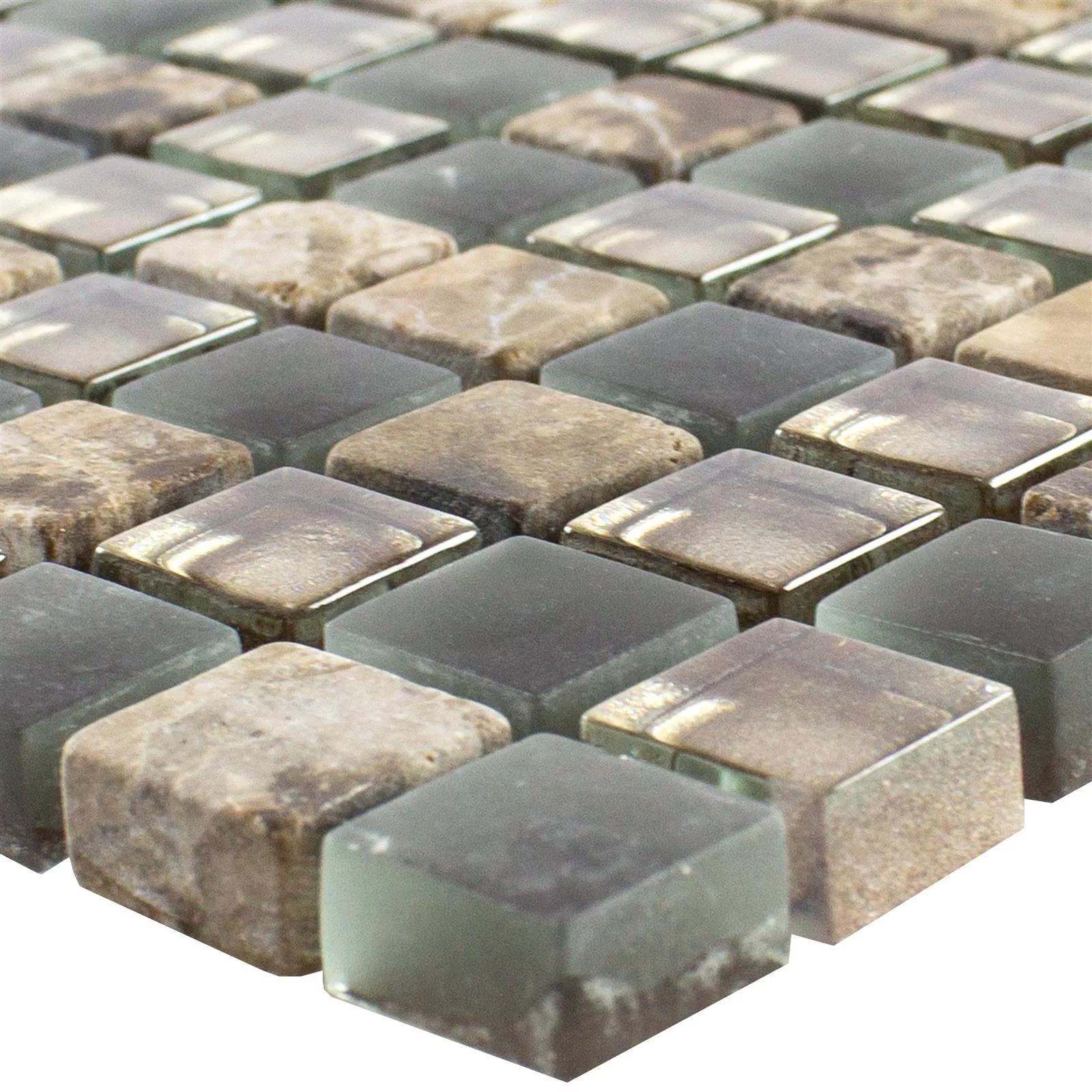 Üveg Természetes Kő Mozaik Csempék Hayrabey Sötétbarna