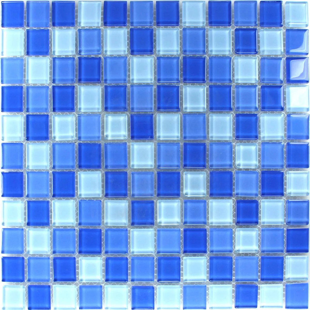 Mozaik Csempe Üveg Világoskék 25x25x4mm