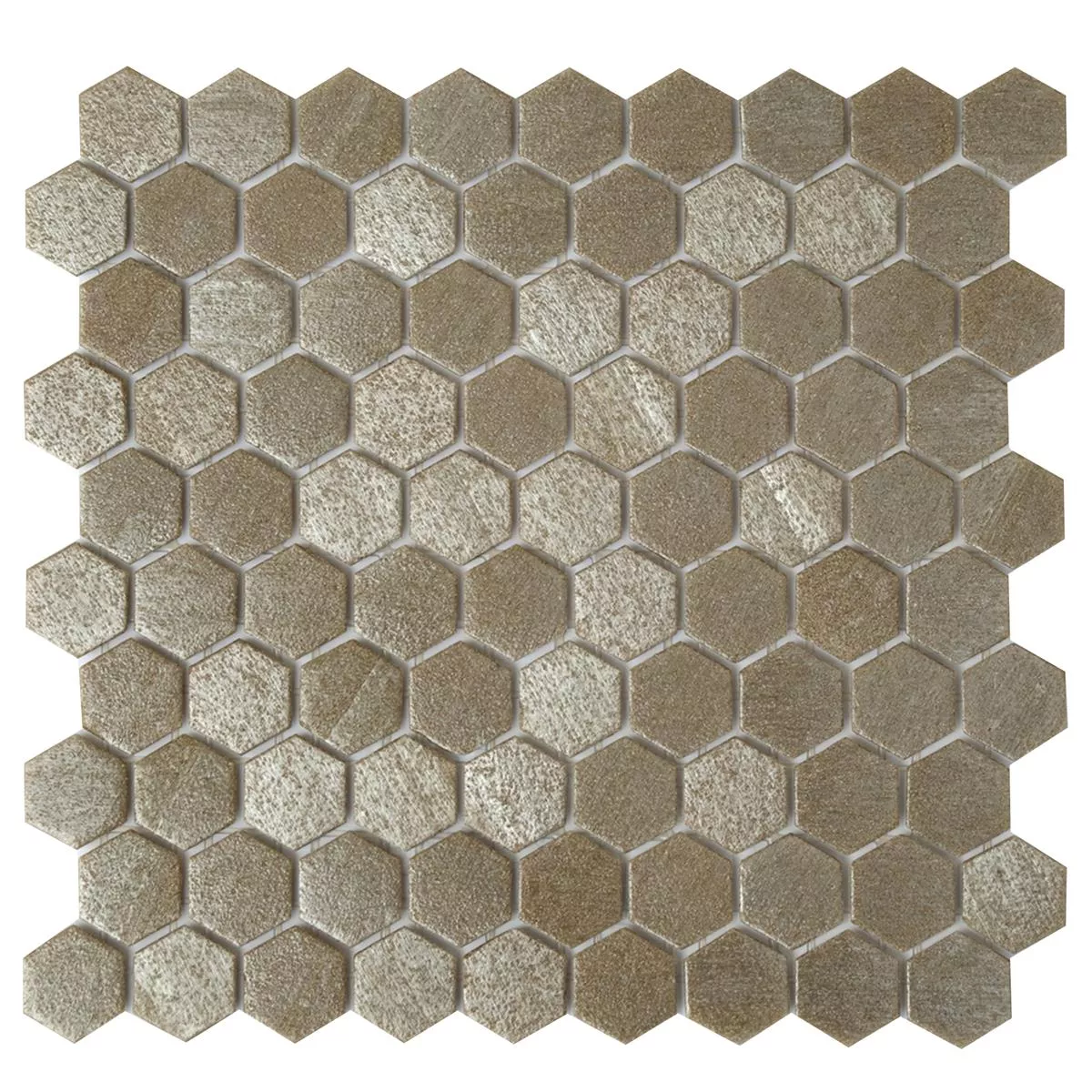 Üvegmozaik Csempék Trend-Vi Hexagonal 2120 Világos Barna