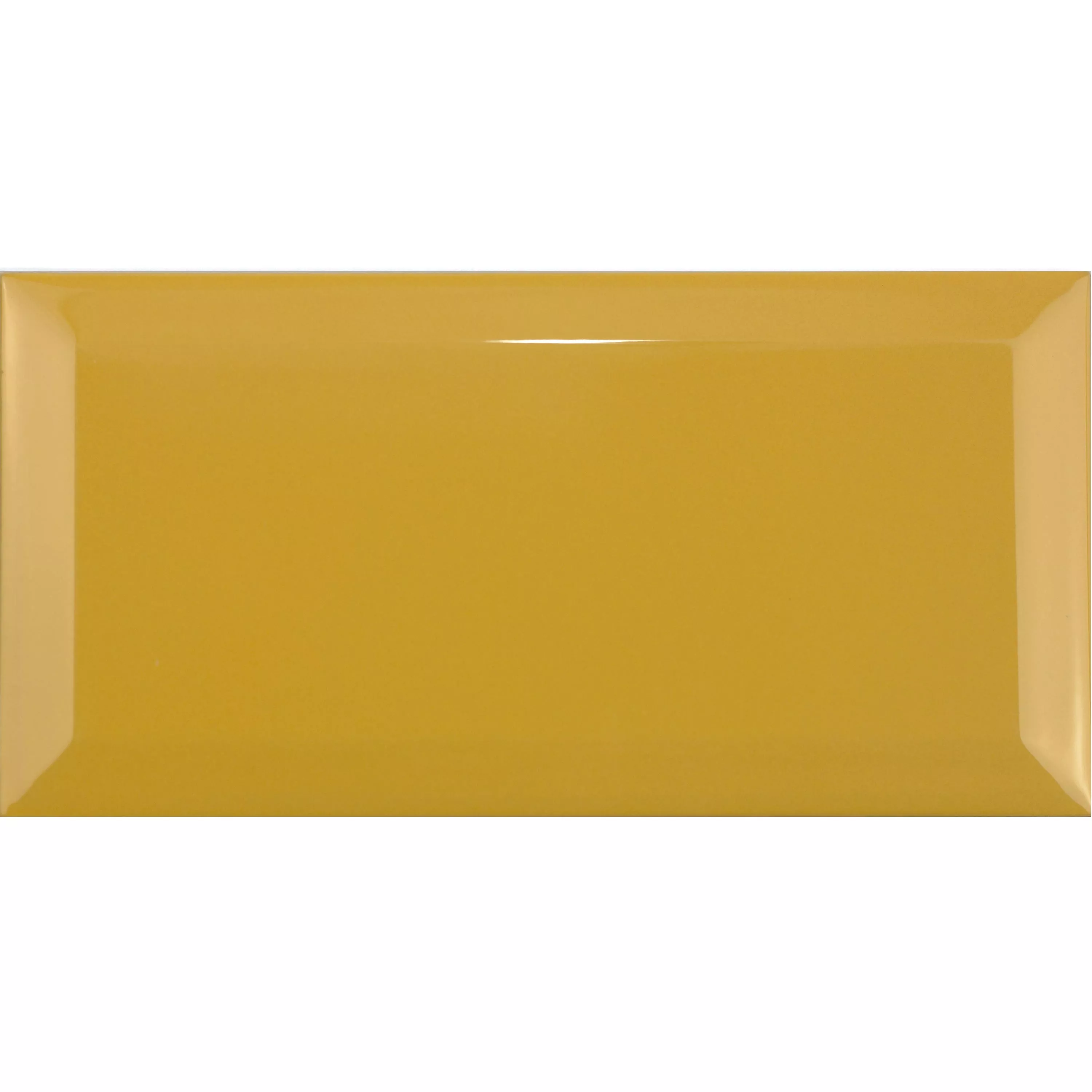 Minta Metro Fali Csempe Brussel Fazetta 10x20x0,7cm Amarillo Yema