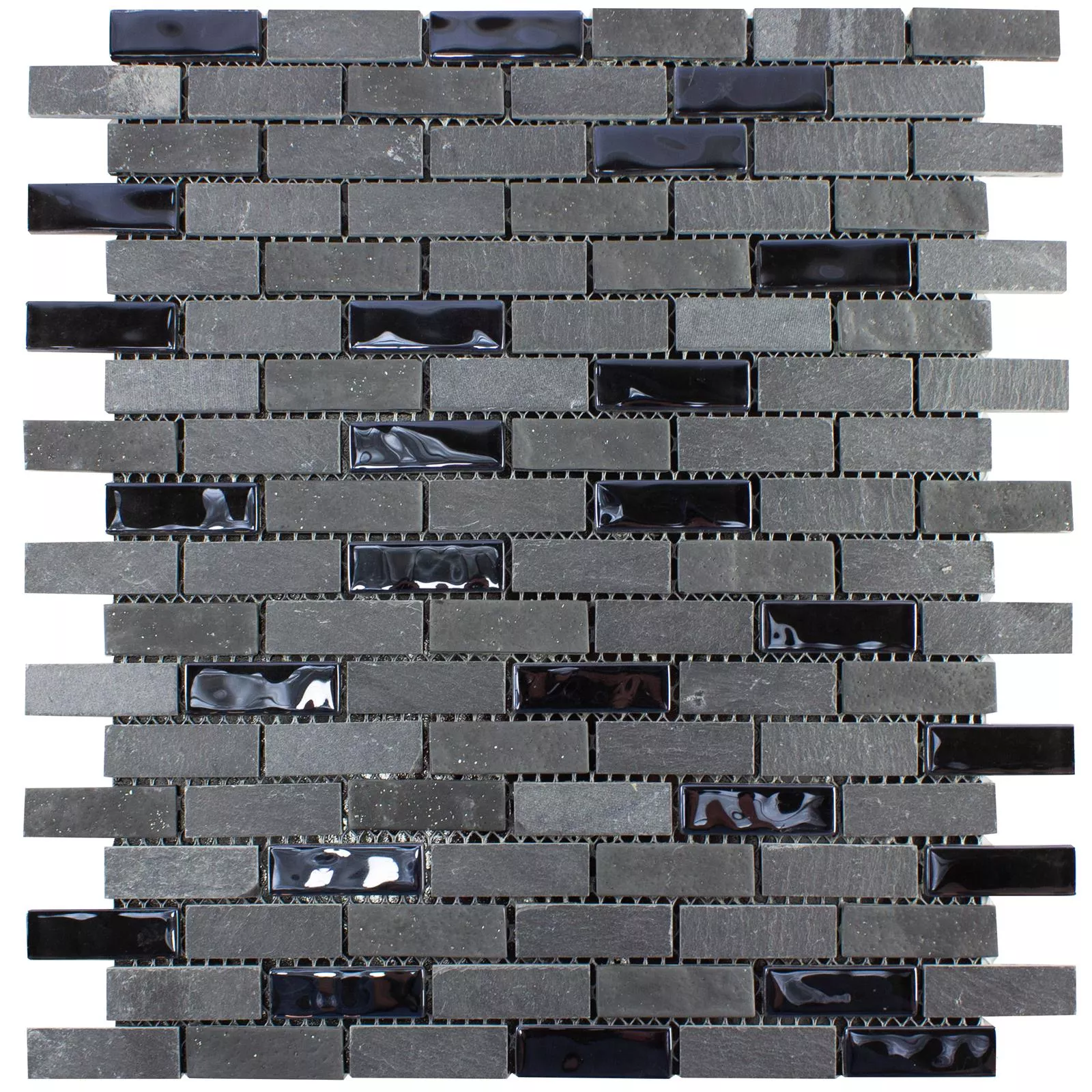 Üveg Természetes Kő Mozaik Concetto Öntapadós Fekete
