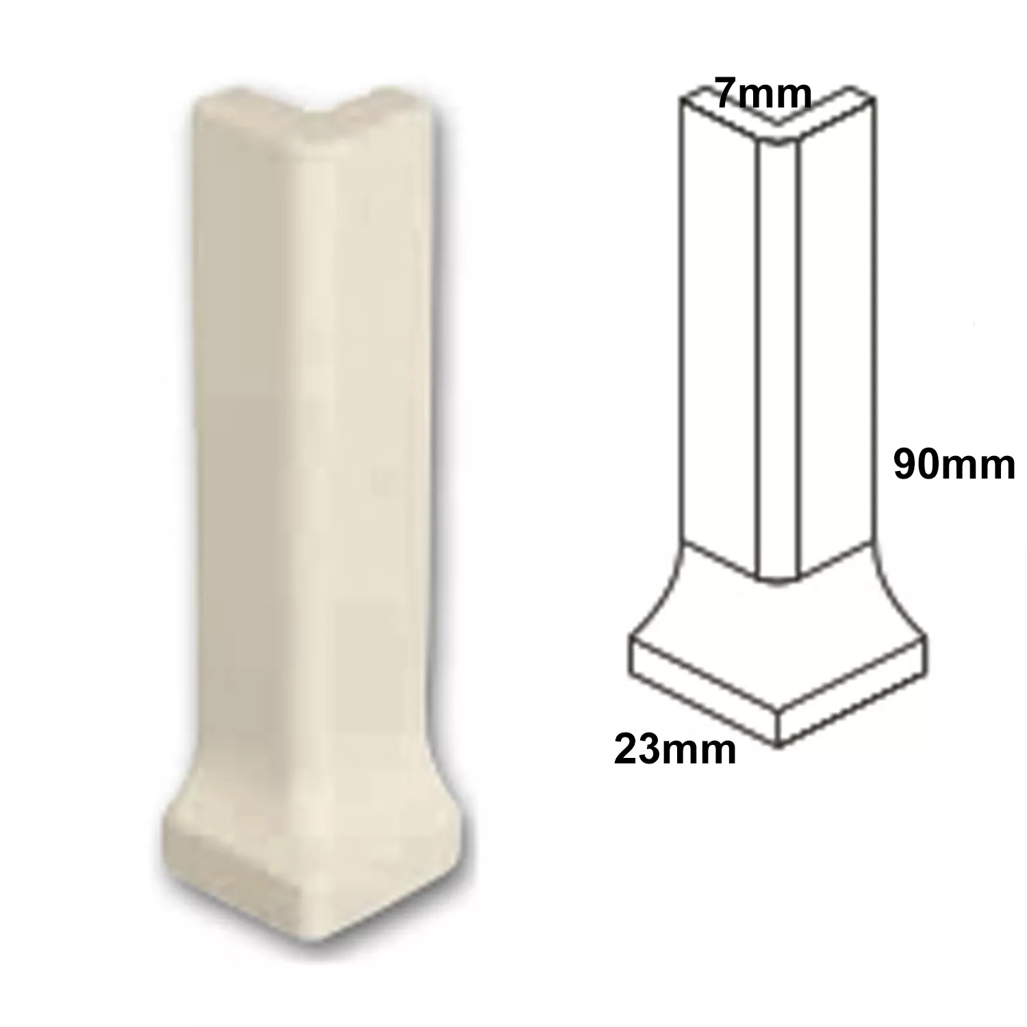 Külső Sarok Courage Szürke Deres 2,3x9cm Külső Sarok Courage Szürke Deres 2,3x9cm