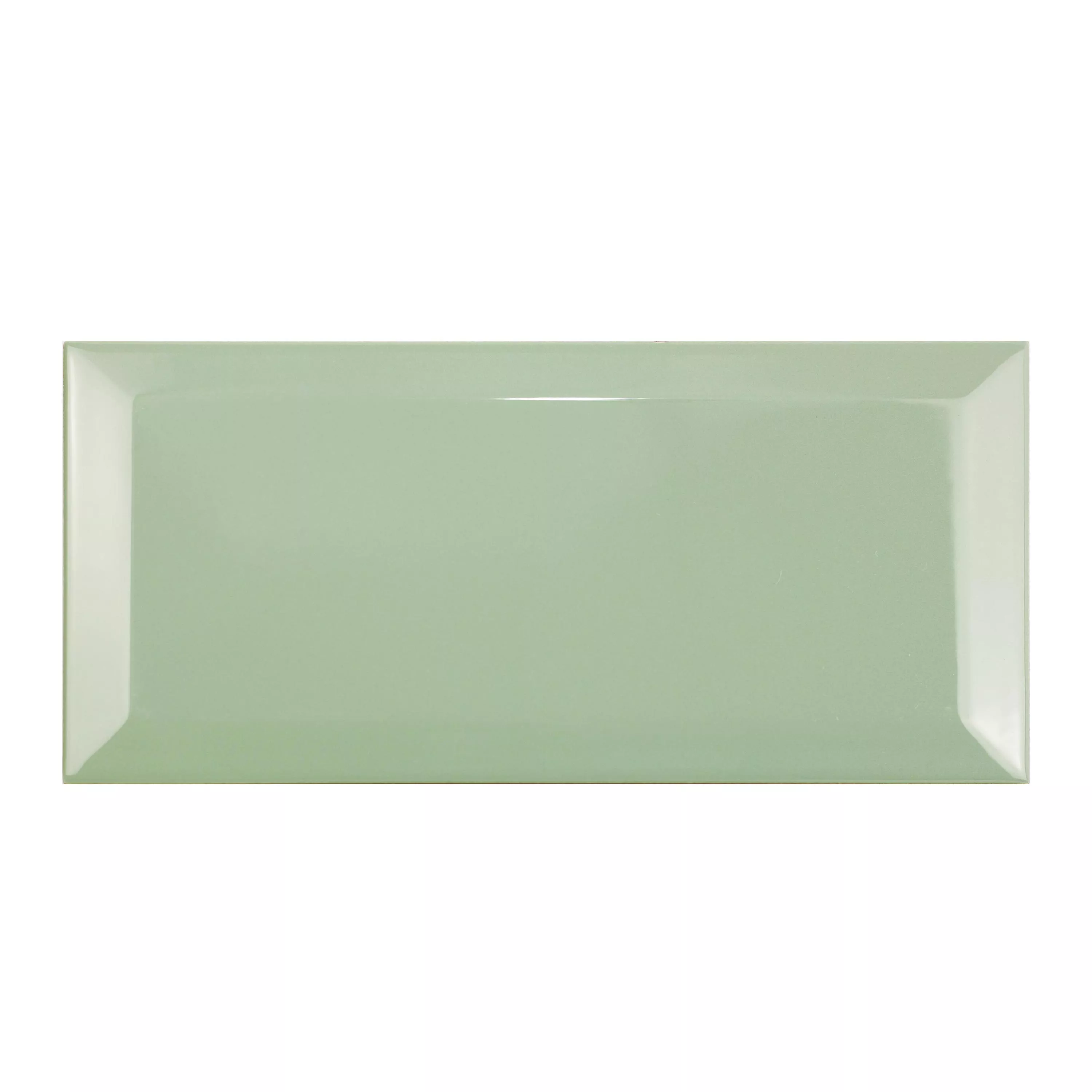 Minta Metro Fali Csempe Brasilia Fazetta 7,5x15x0,7cm Verde