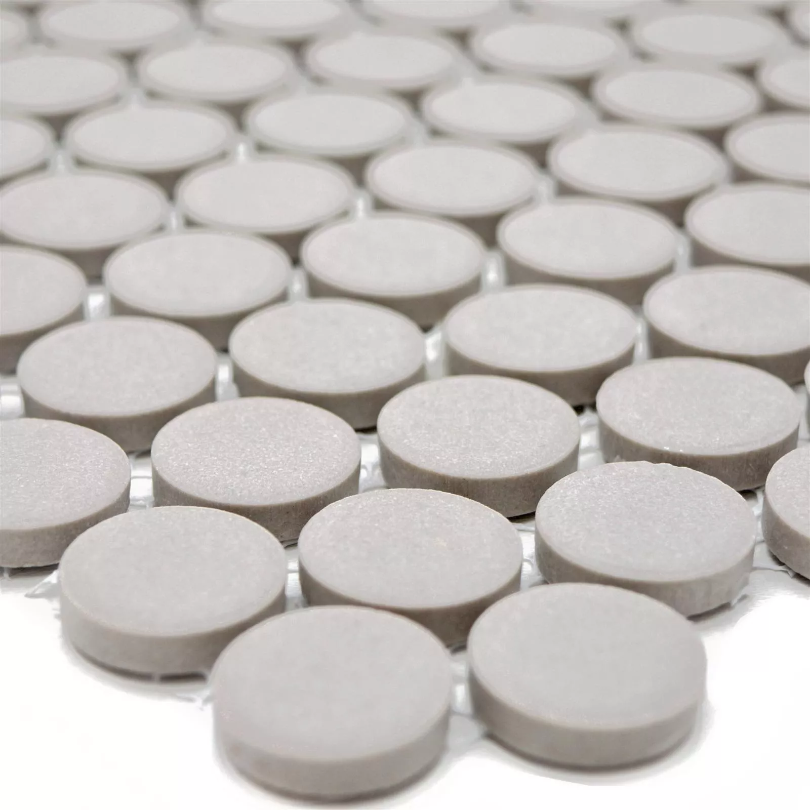 Fazekasság Mozaik Csempe Gomb Radoslov Mázatlan Világos Szürke Fazekasság Mozaik Csempe Gomb Radoslov Mázatlan Világos Szürke