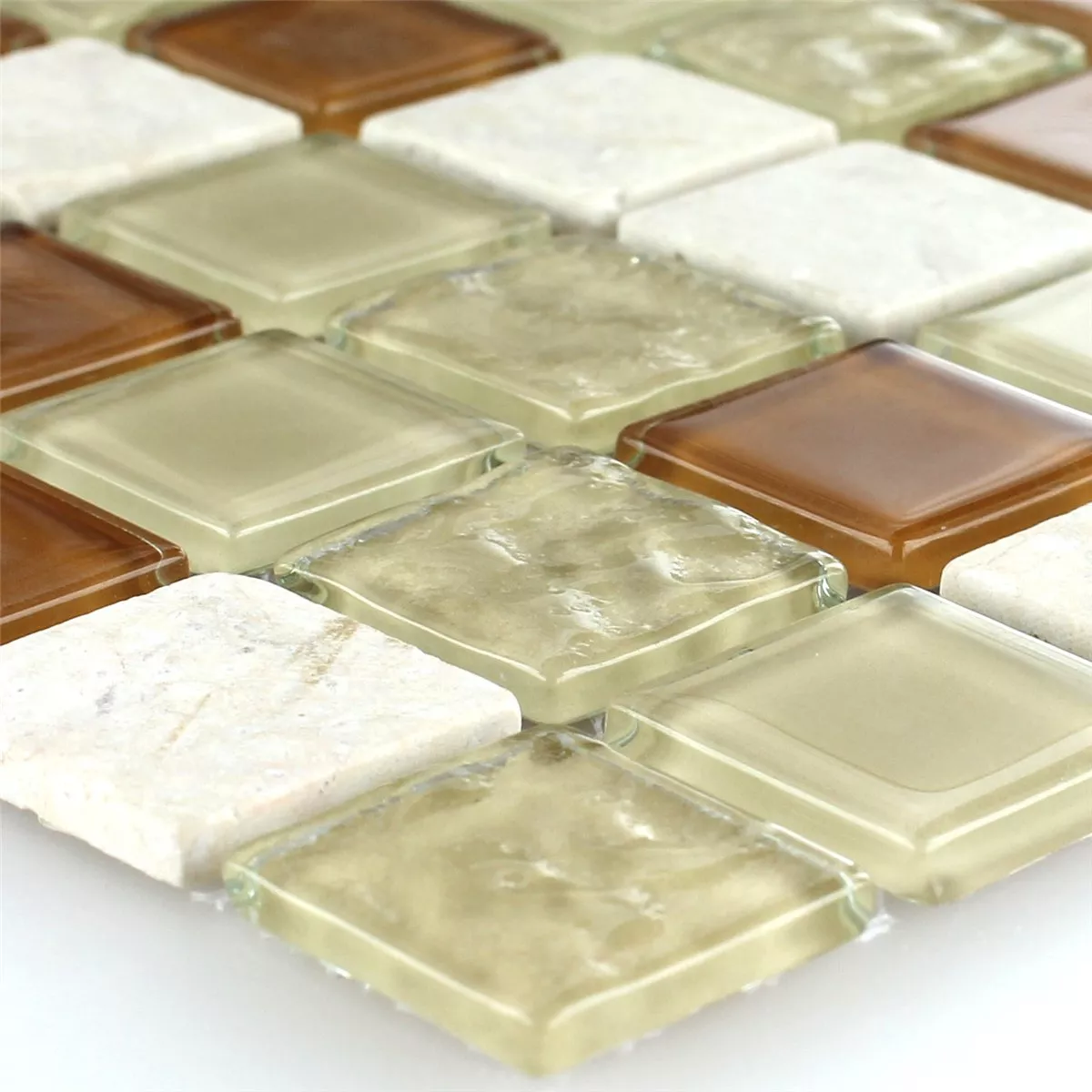 Üveg Üveggolyó Természetes Kő Mozaik Csempe Epsilon Bézs Barna Fehér Üveg Üveggolyó Természetes Kő Mozaik Csempe Epsilon Bézs Barna Fehér