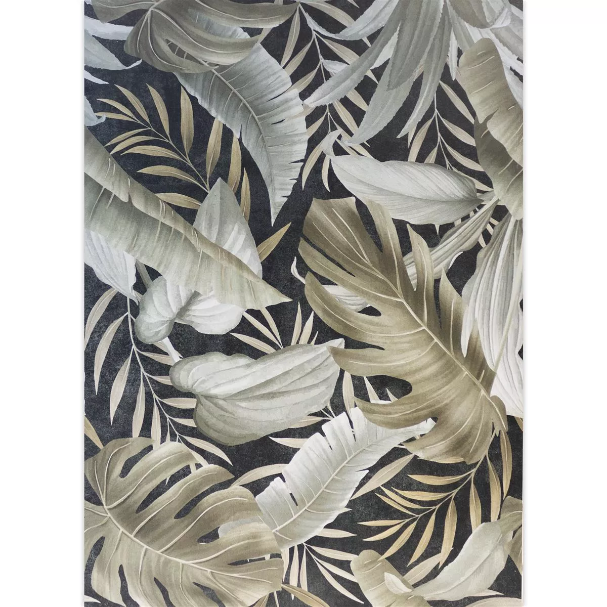Fali Csempe Honolulu Floral 60x120cm Fekete