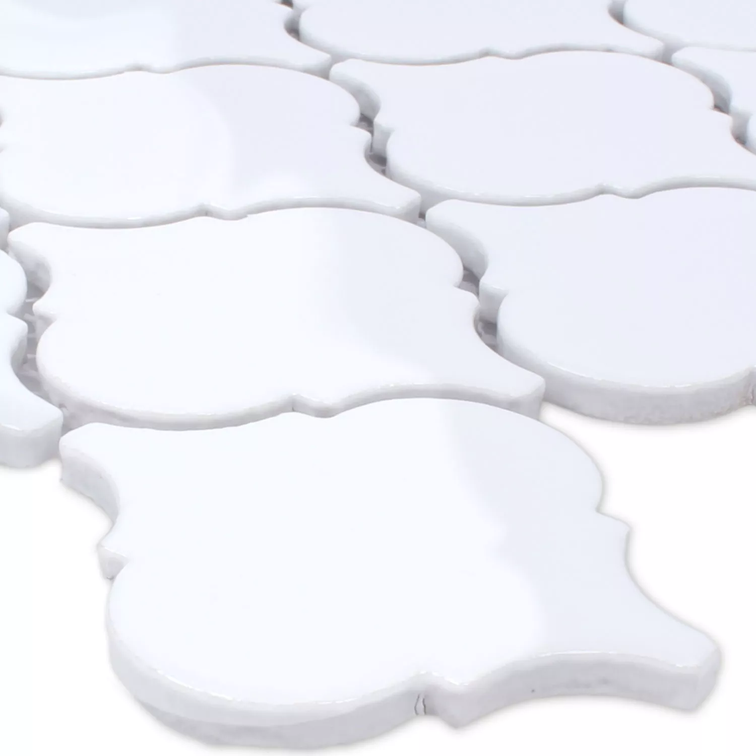 Mozaik Csempe Fazekasság Florentiner Fehér Csillogó