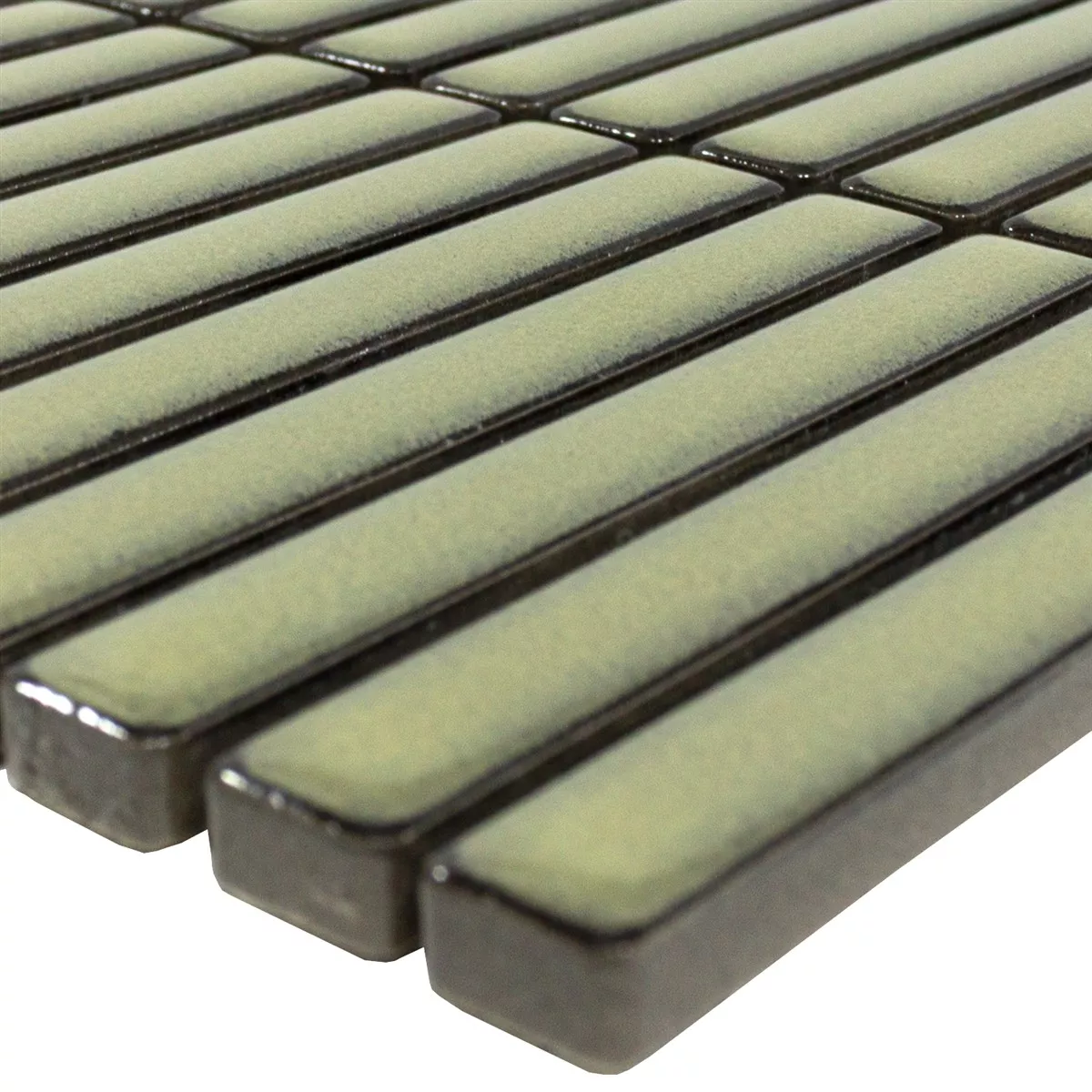 Mozaik Csempe Wallachia Zöld Csillogó 12x92x8 mm