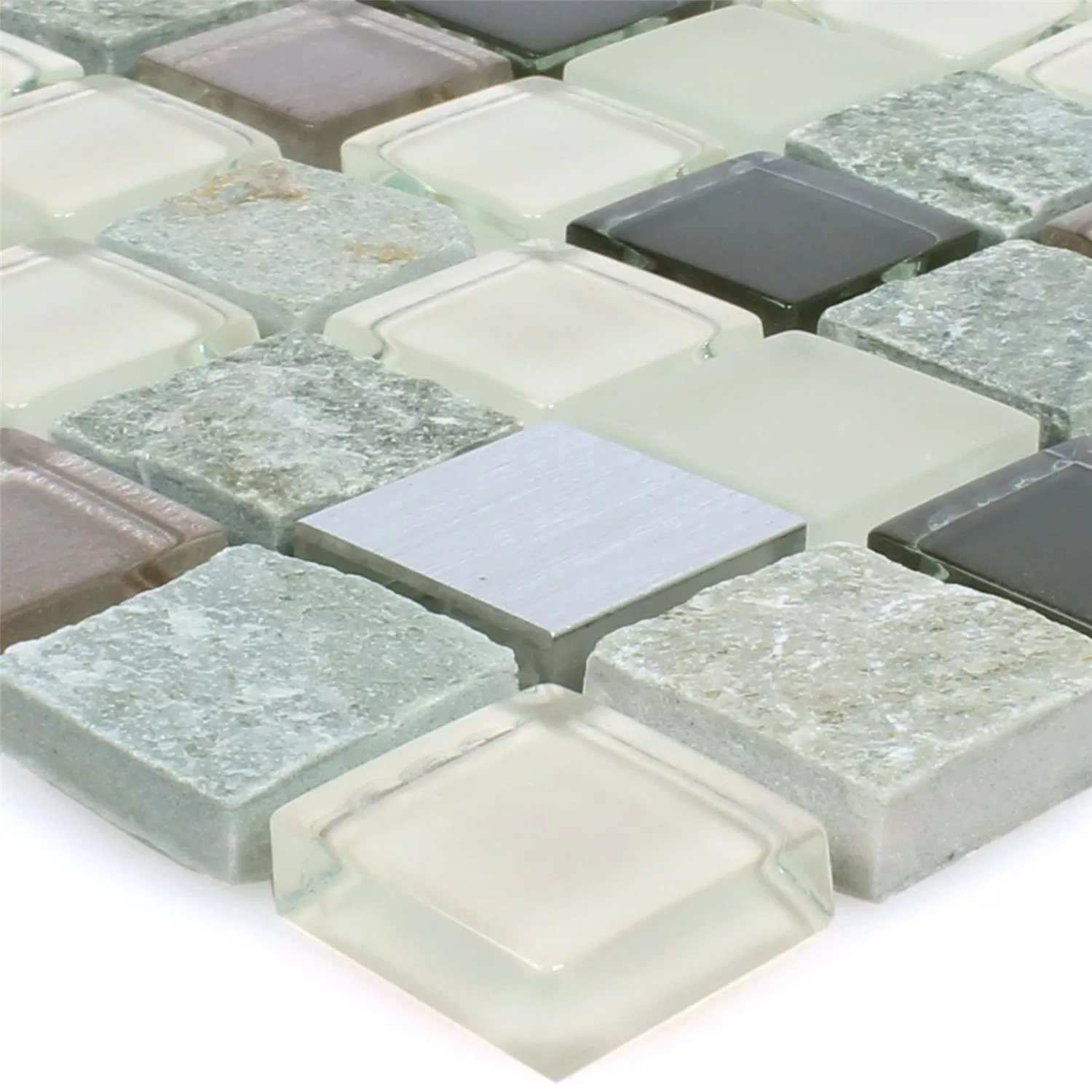 Mozaik Csempe Természetes Kő Üveg Fém Mix Altona